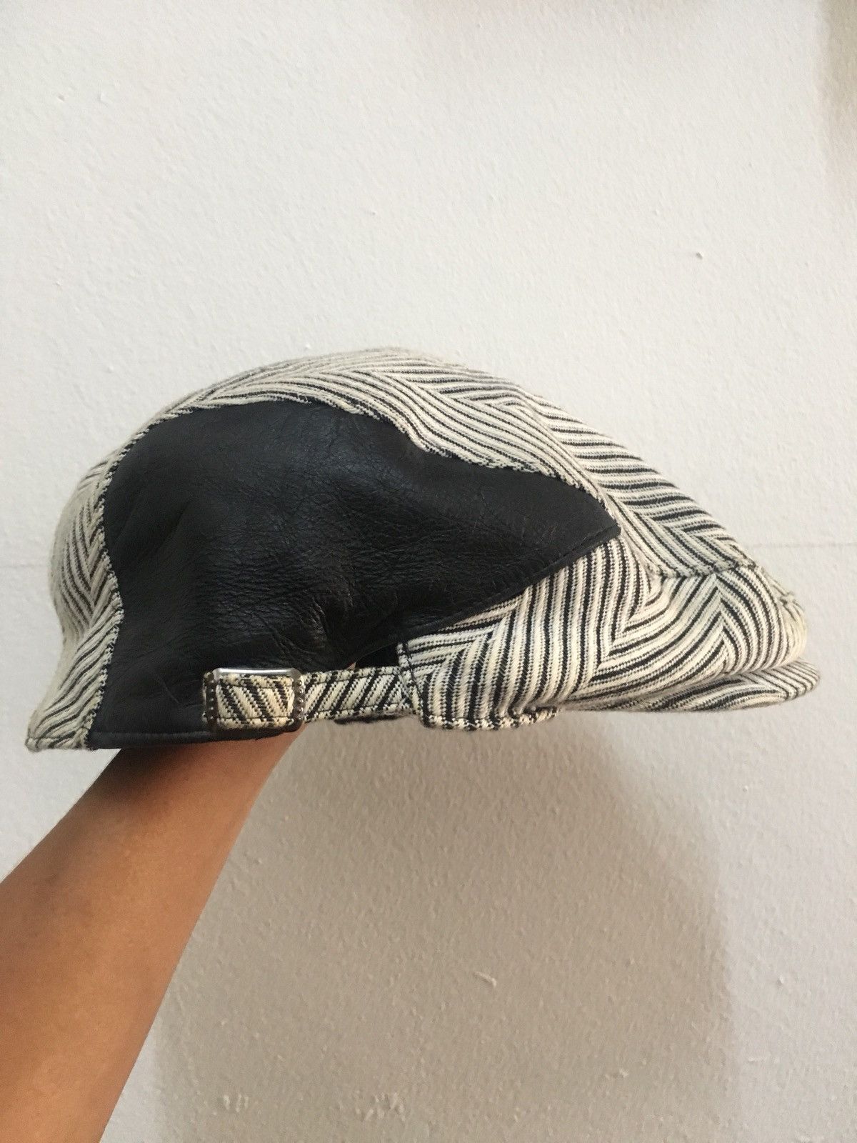 CA4LA Ca4la Hat Style Cow Skin Leather Stripes Hat Adjustable Size ONE SIZE - 1 Thumbnail