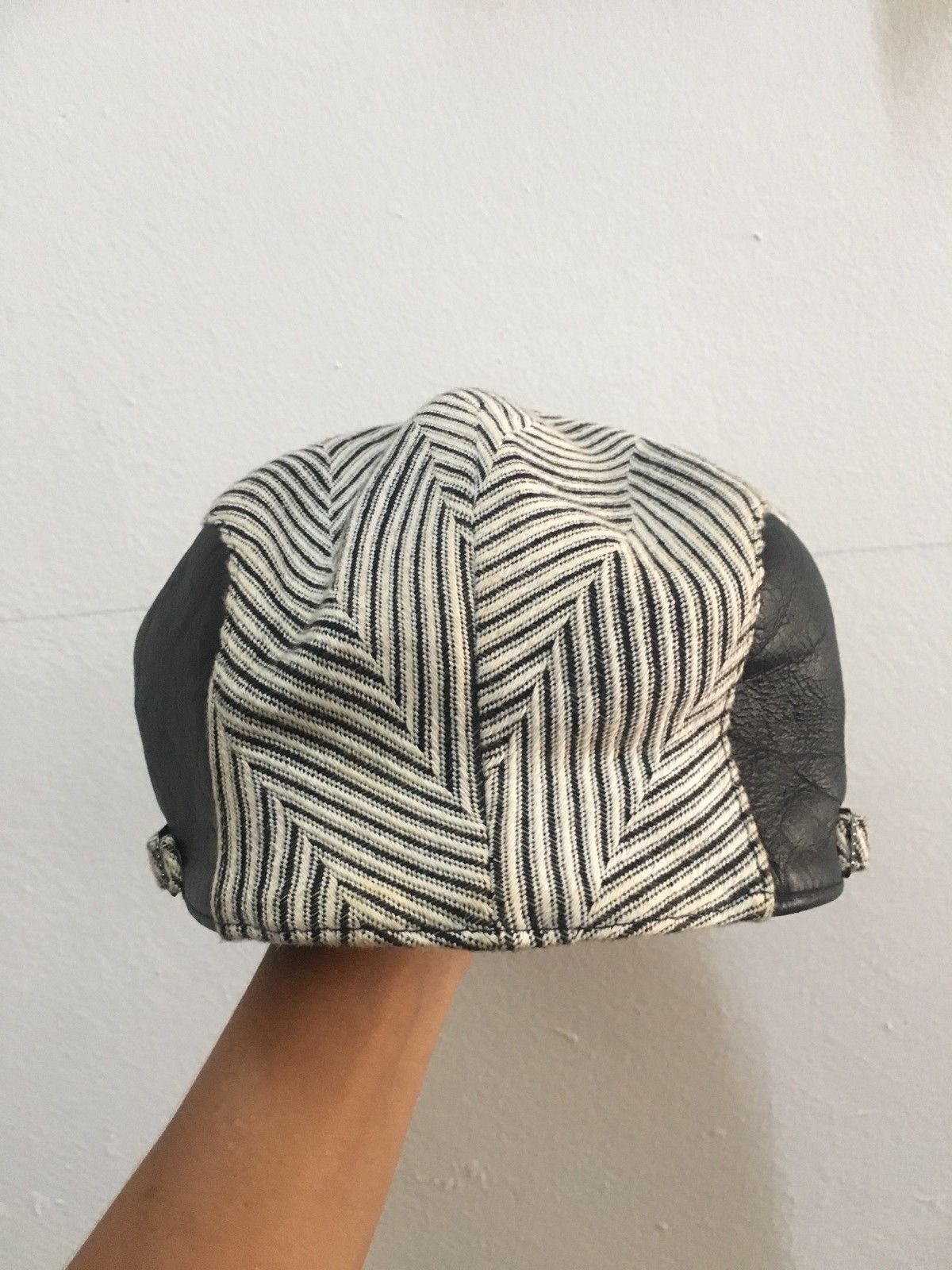 CA4LA Ca4la Hat Style Cow Skin Leather Stripes Hat Adjustable Size ONE SIZE - 4 Thumbnail