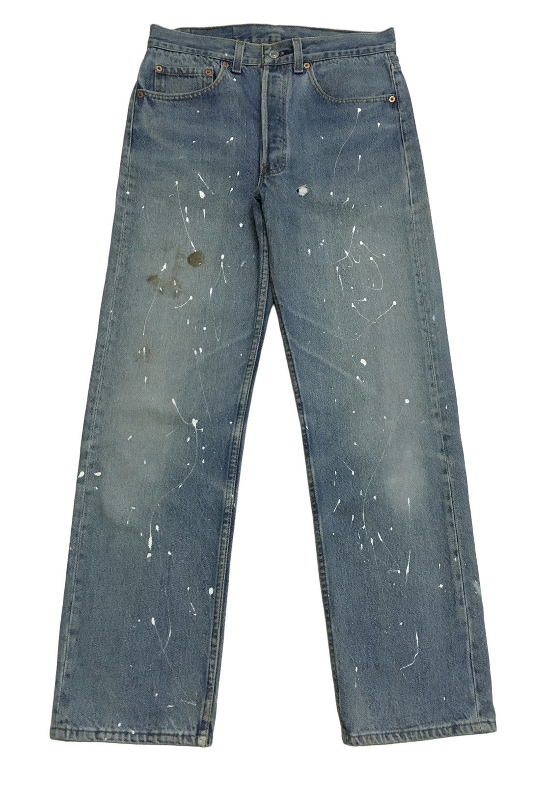 Levi's × Vintage Rare Deaign Vintage Levis Lot 501 Painting Jeans 1990s Size US 30 / EU 46 - 1 Thumbnail