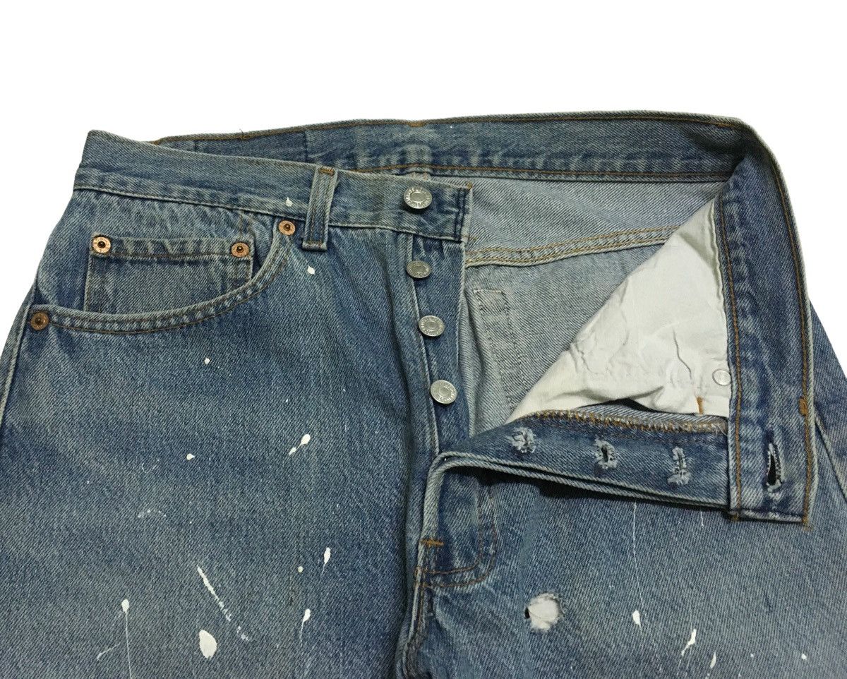 Levi's × Vintage Rare Deaign Vintage Levis Lot 501 Painting Jeans 1990s Size US 30 / EU 46 - 7 Thumbnail