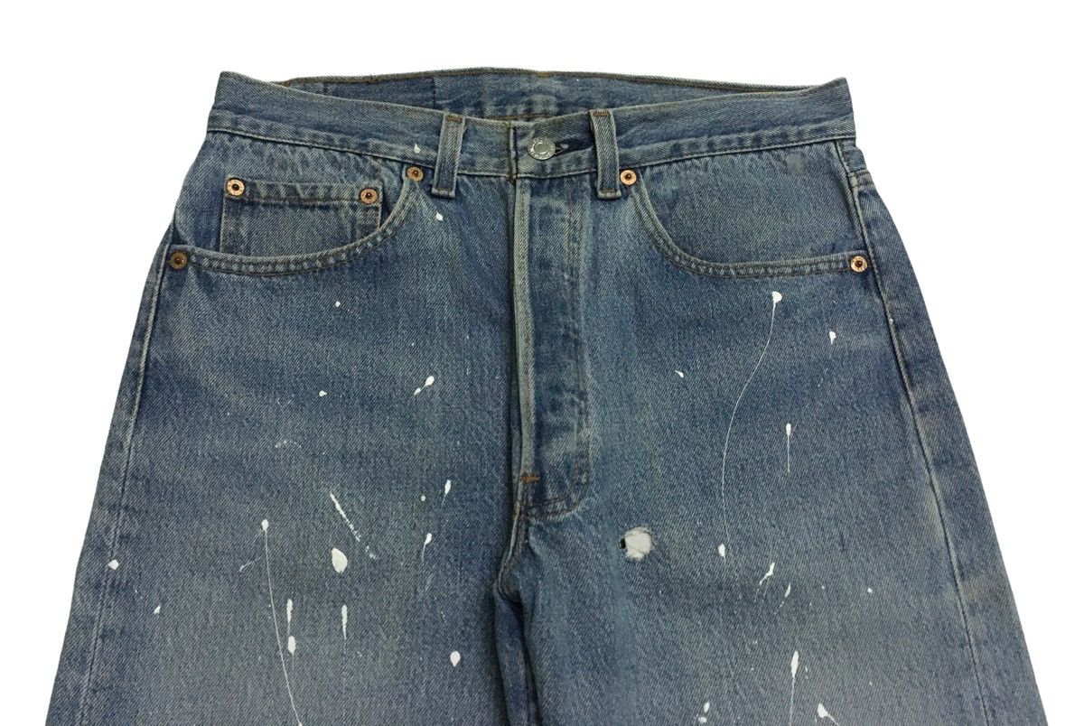Levi's × Vintage Rare Deaign Vintage Levis Lot 501 Painting Jeans 1990s Size US 30 / EU 46 - 3 Thumbnail