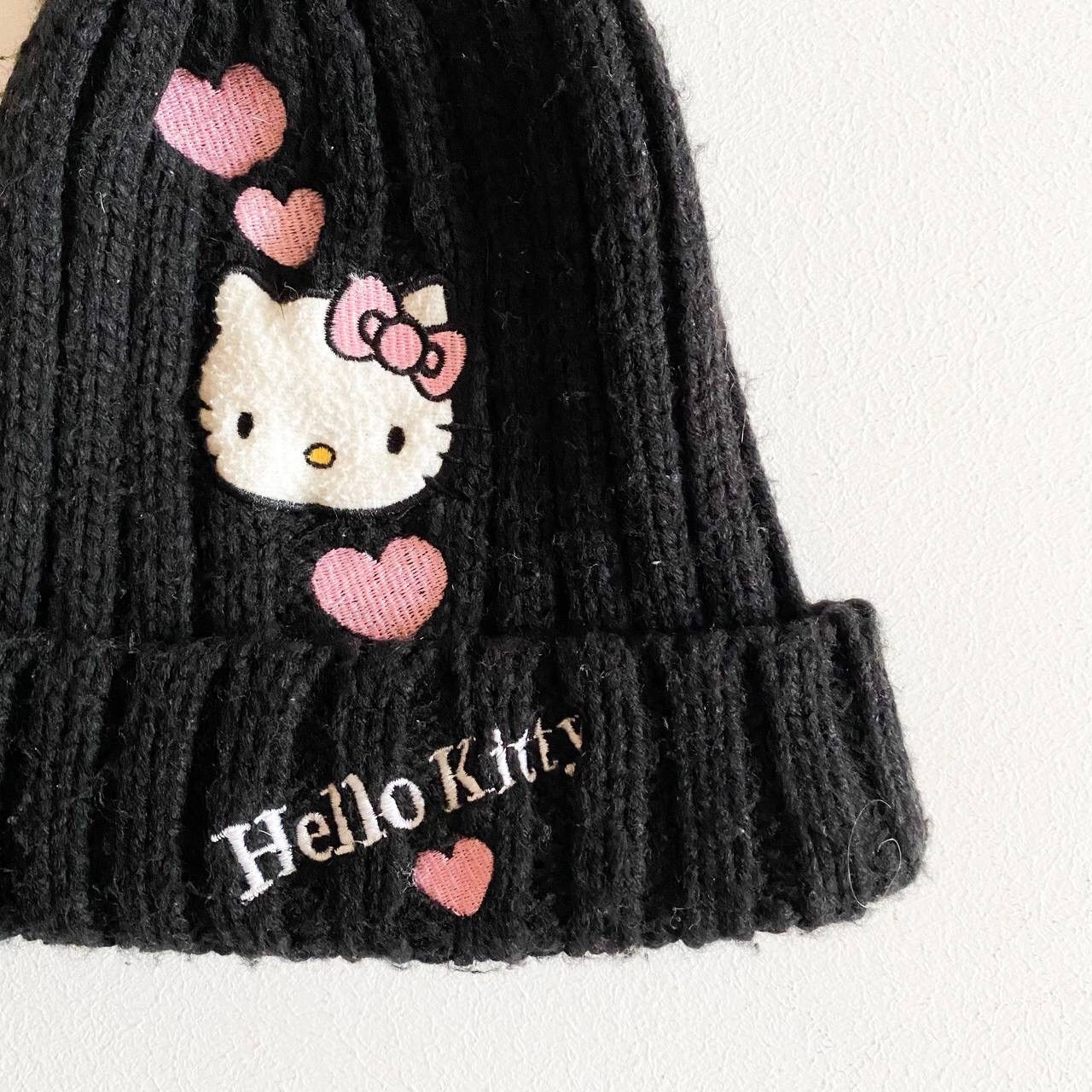 Japanese Brand y2k Hello Kitty Japanese Style Knitted Beanie Hat Vintage Size ONE SIZE - 6 Thumbnail