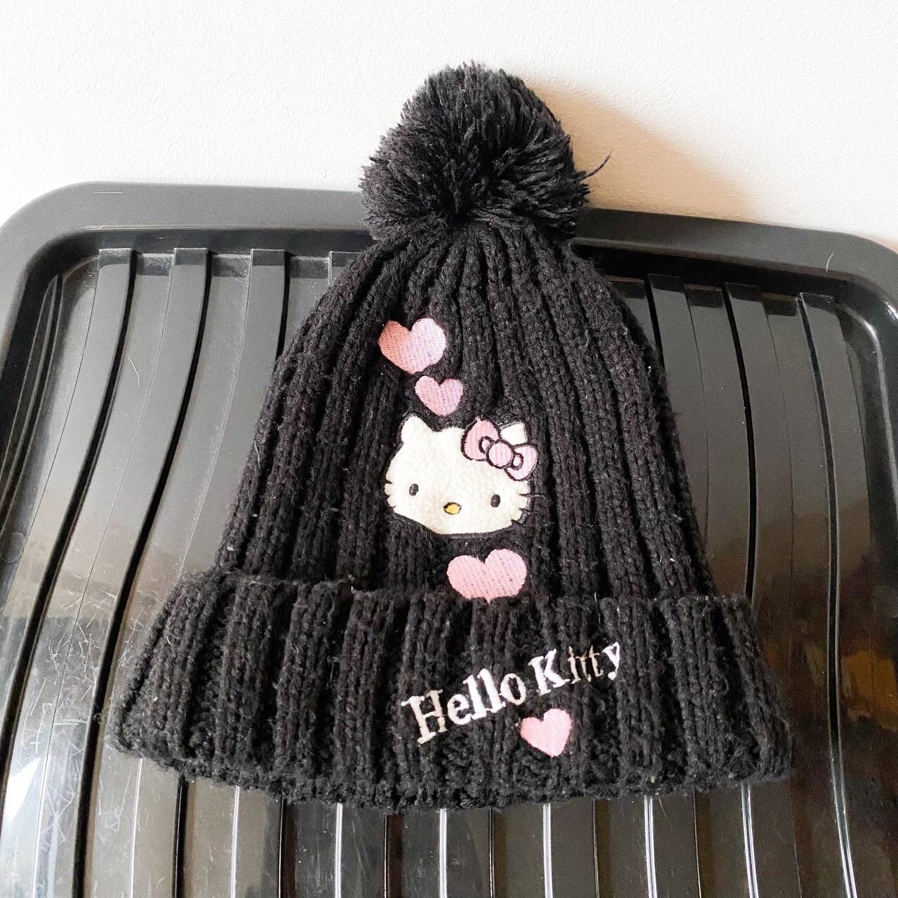 Japanese Brand y2k Hello Kitty Japanese Style Knitted Beanie Hat Vintage Size ONE SIZE - 2 Thumbnail