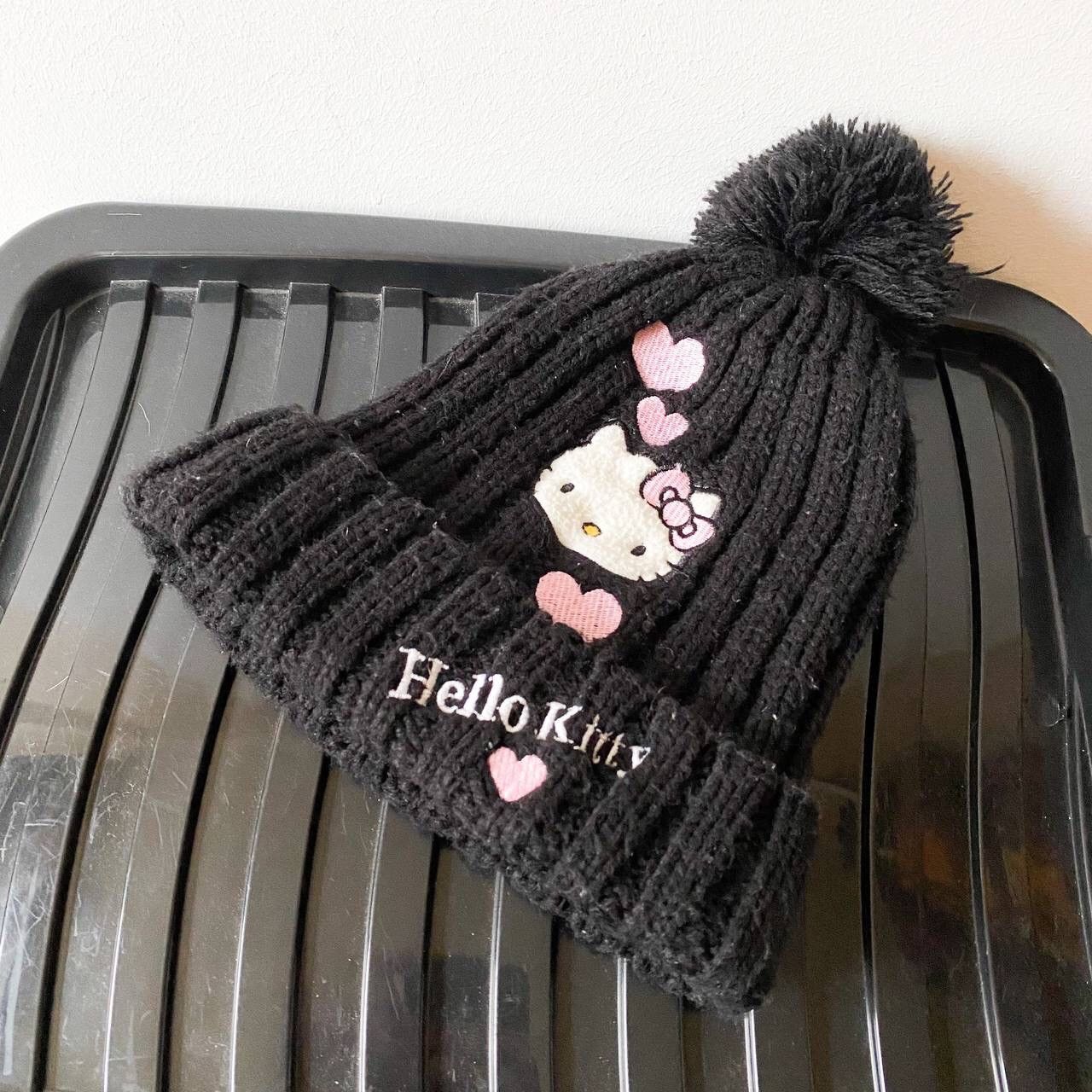 Japanese Brand y2k Hello Kitty Japanese Style Knitted Beanie Hat Vintage Size ONE SIZE - 3 Thumbnail