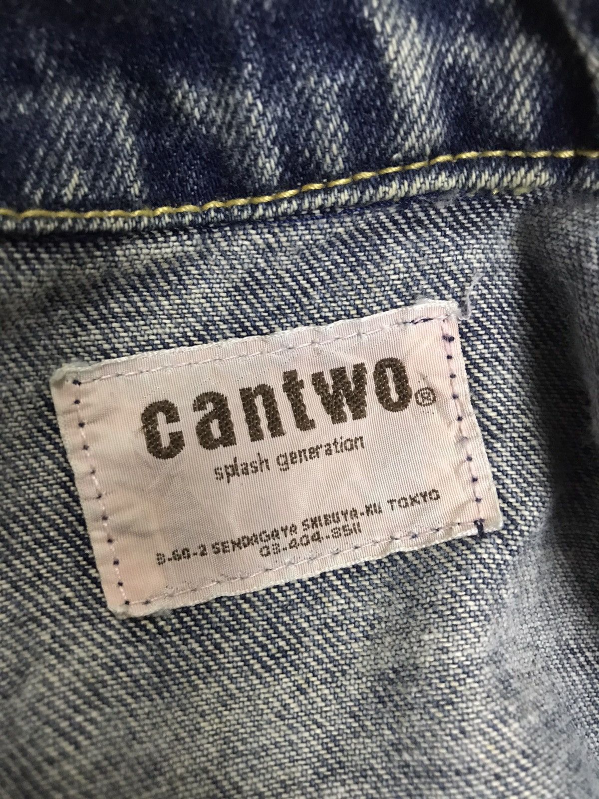 Japanese Brand × Vintage Vtg Cantwo japan distressed patchwork cargo denim jacket Size US XL / EU 56 / 4 - 10 Thumbnail
