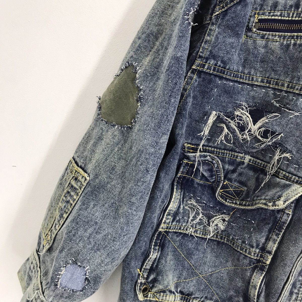 Japanese Brand × Vintage Vtg Cantwo japan distressed patchwork cargo denim jacket Size US XL / EU 56 / 4 - 8 Thumbnail