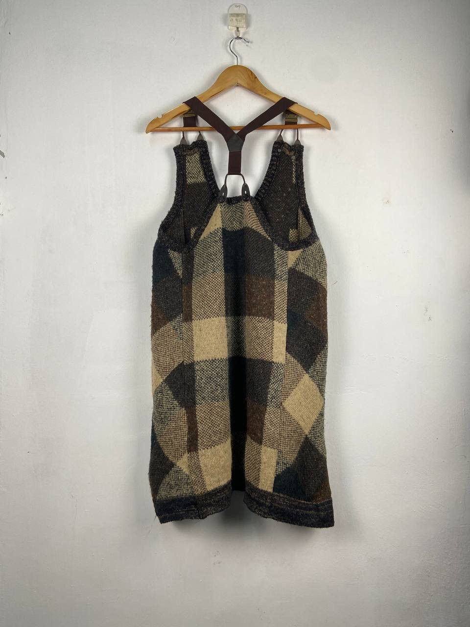 Japanese Brand Japanese Brand Women Patchwork Wool Dress Size M / US 6-8 / IT 42-44 - 2 Thumbnail