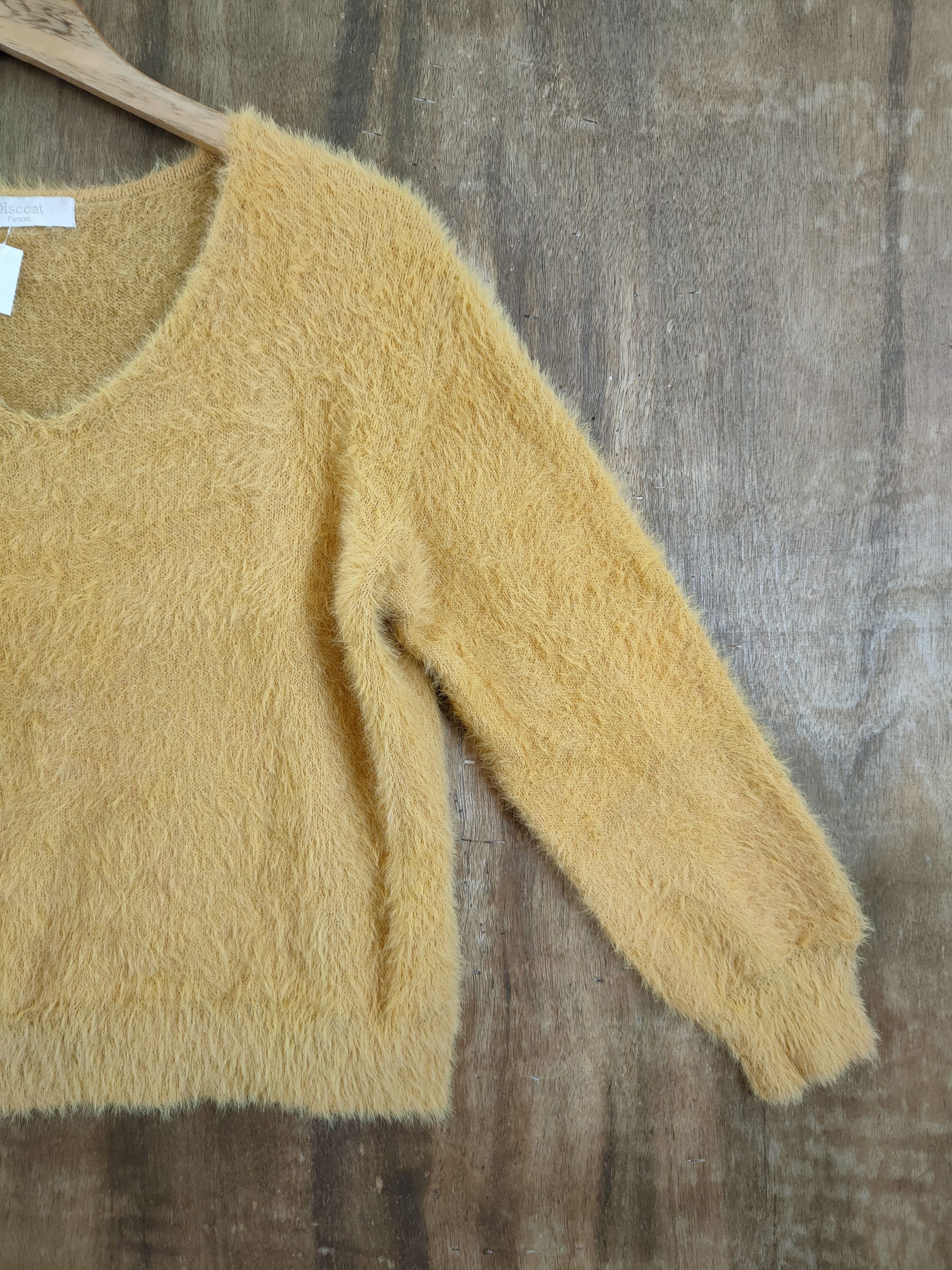 Homespun Knitwear D Discoat mohair shag shaggy soft fur knitwear #46-1032 Size XS / US 0-2 / IT 36-38 - 3 Thumbnail