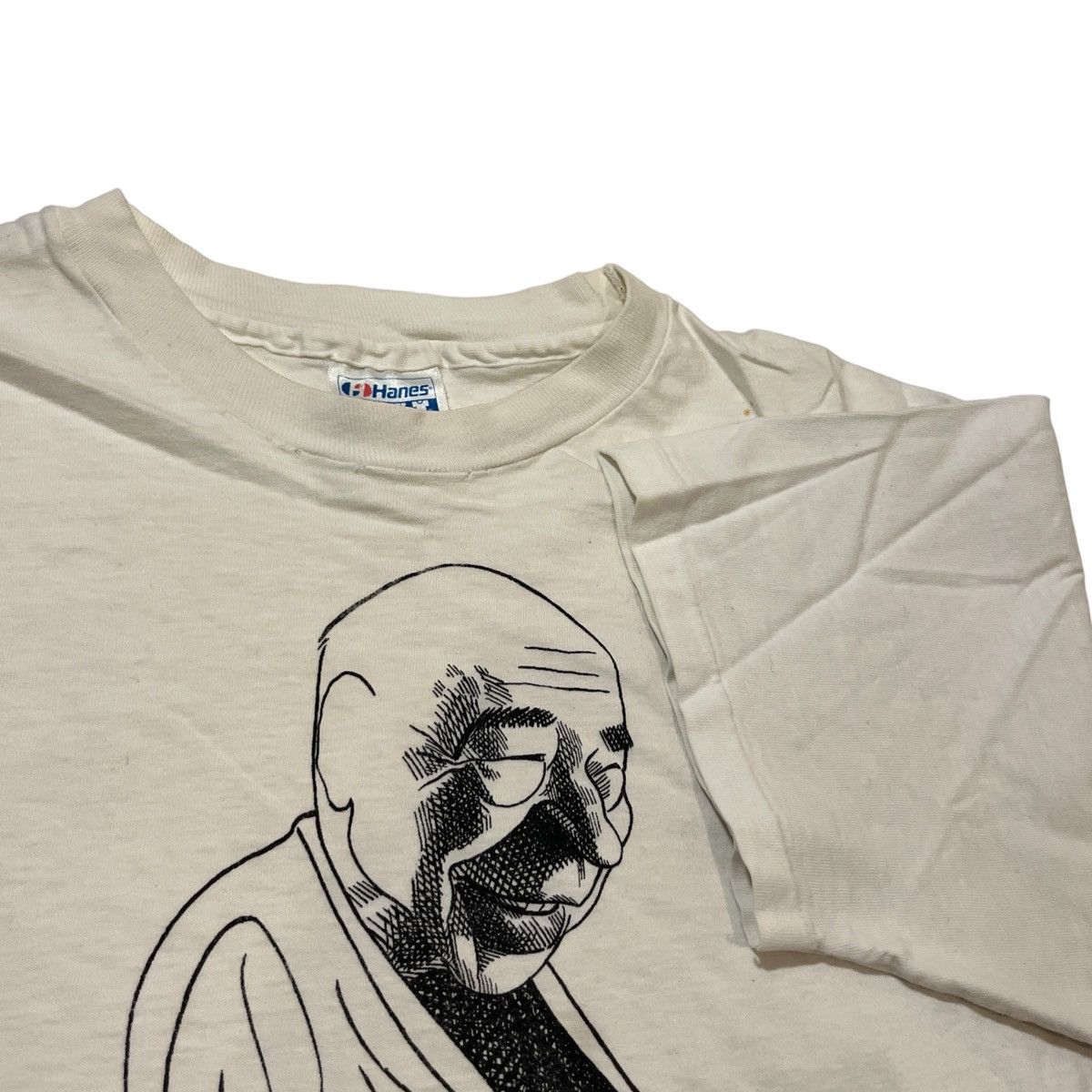 Vintage 80s Henry Miller Caricature Tee Size US XL / EU 56 / 4 - 3 Thumbnail