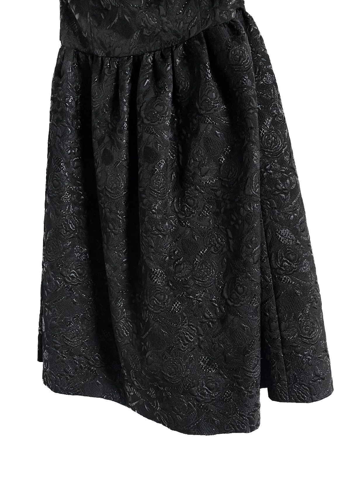 Prada Prada 2010 Black Floral Jacquard Strapless Bustier Dress Size L / US 10 / IT 46 - 3 Thumbnail