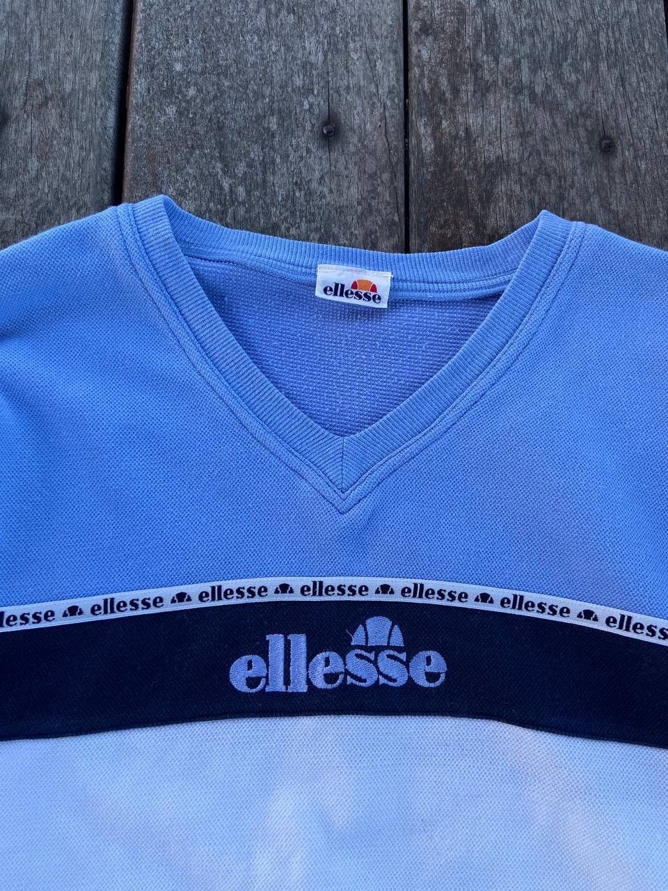 Ellesse × Vintage Vintage Ellesse Sweatshirt Spellout Baby Blue Size M / US 6-8 / IT 42-44 - 5 Thumbnail
