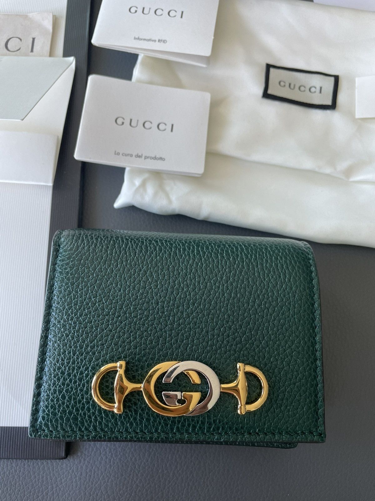 Gucci Limited Edition Brand New GG Logo Gucci Leather Chain Wallet Size ONE SIZE - 21 Thumbnail