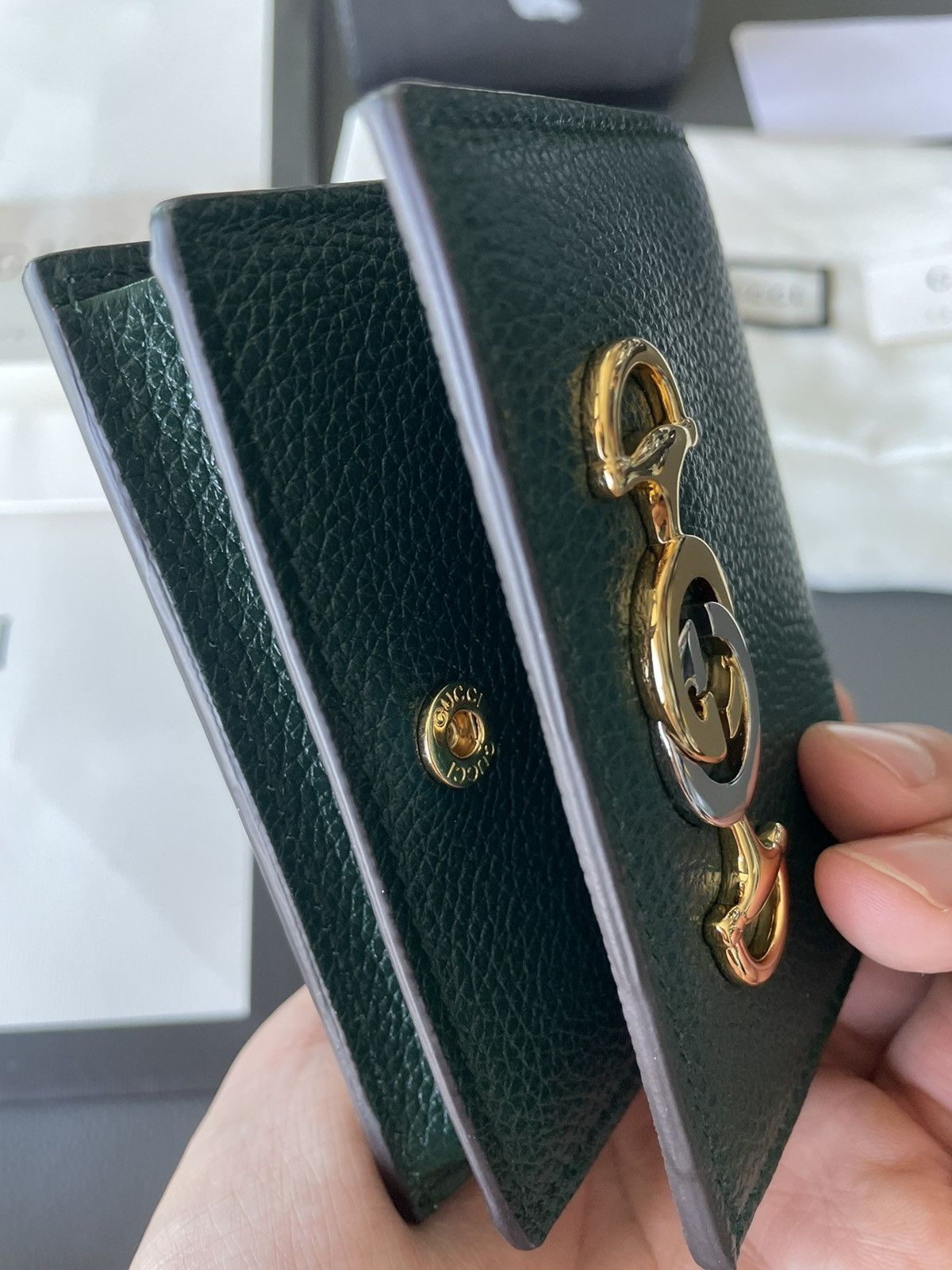 Gucci Limited Edition Brand New GG Logo Gucci Leather Chain Wallet Size ONE SIZE - 22 Thumbnail