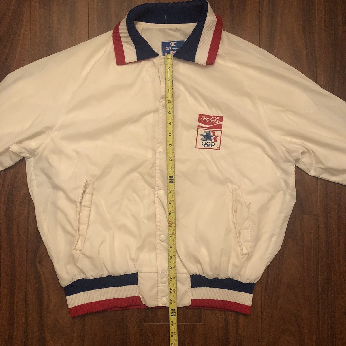 Champion × Vintage Vintage 80s Champion USA Olympic CocaCola Windbreaker Jacket Size US XL / EU 56 / 4 - 4 Thumbnail