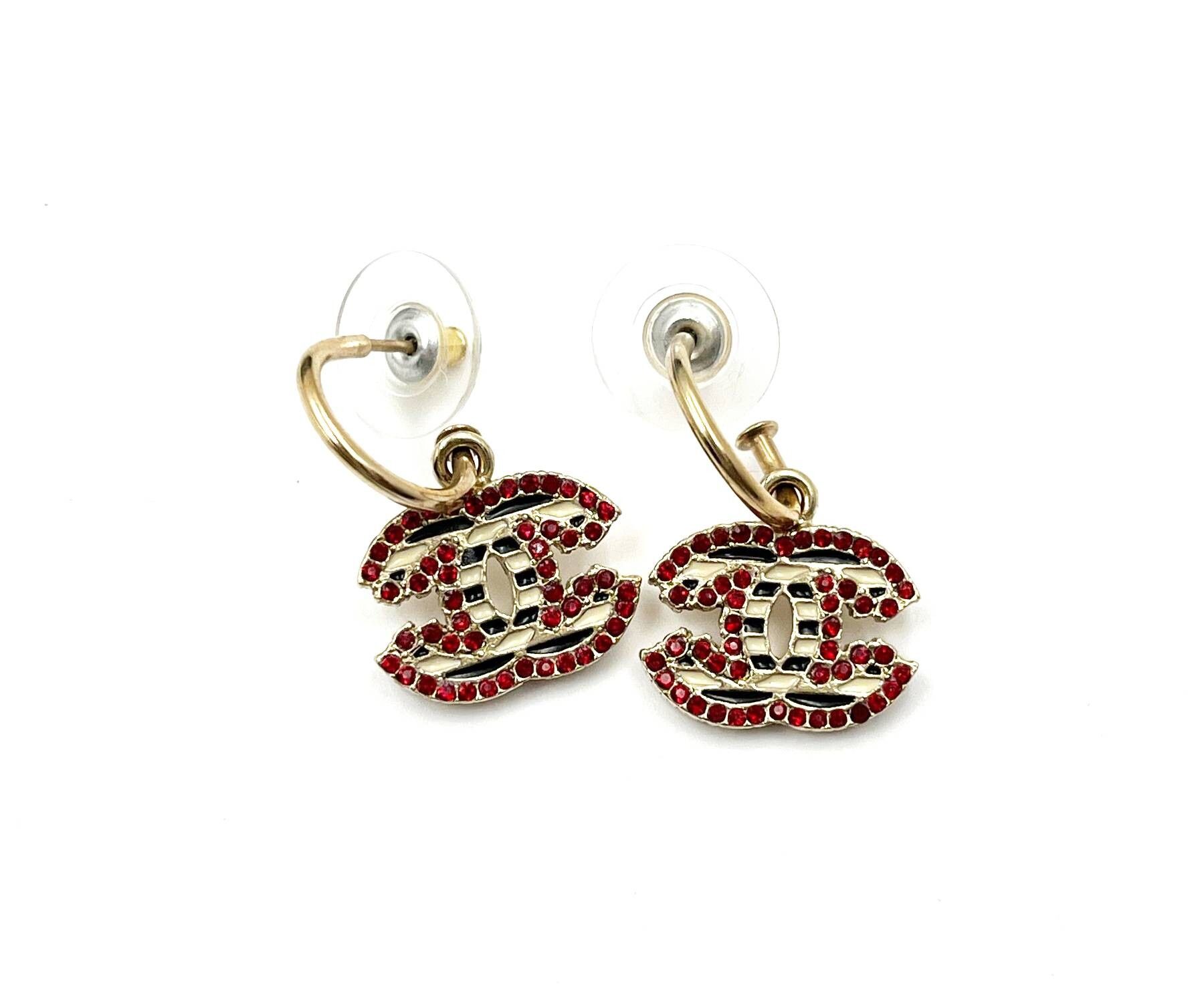 Chanel Gold Drop Earrings - 149 For Sale on 1stDibs  chanel drop earrings,  chanel earrings, chanel gold drop cc earrings