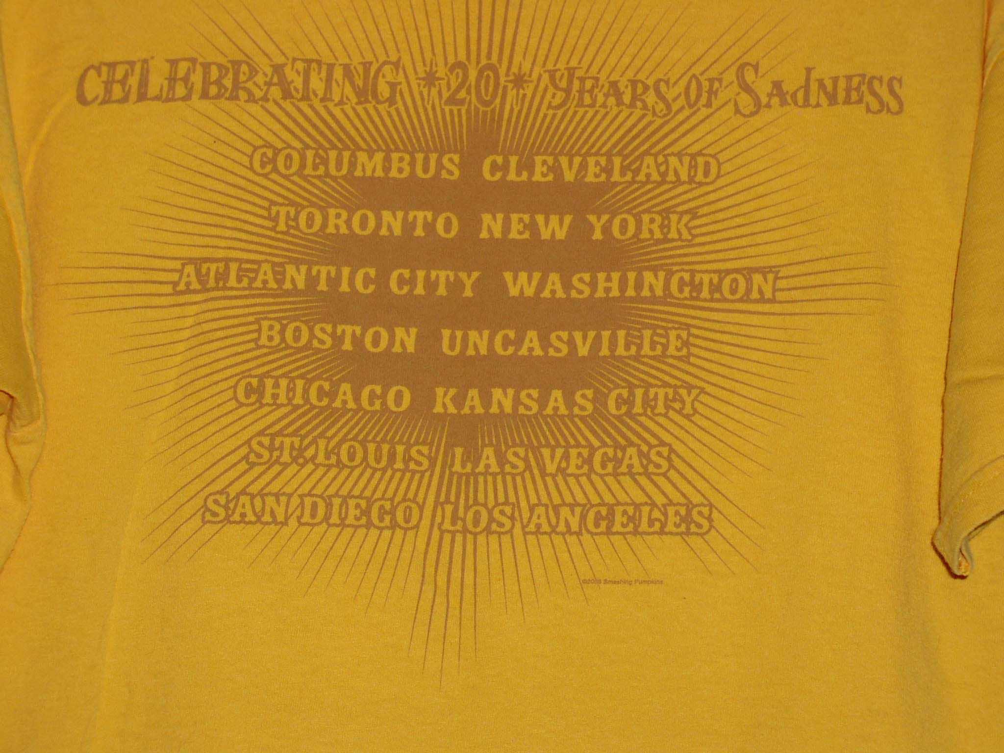 Band Tees Smashing Pumpkins Concert Tour Shirt 2008 Anniversary Tour Size US M / EU 48-50 / 2 - 5 Thumbnail