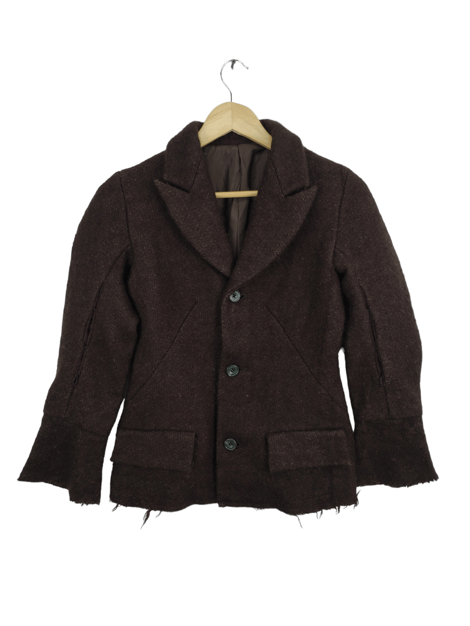Designer × Yohji Yamamoto A/W 1995 Yohji Yamamoto Pour Homme Wool Jacket Cropped Size S / US 4 / IT 40 - 1 Thumbnail