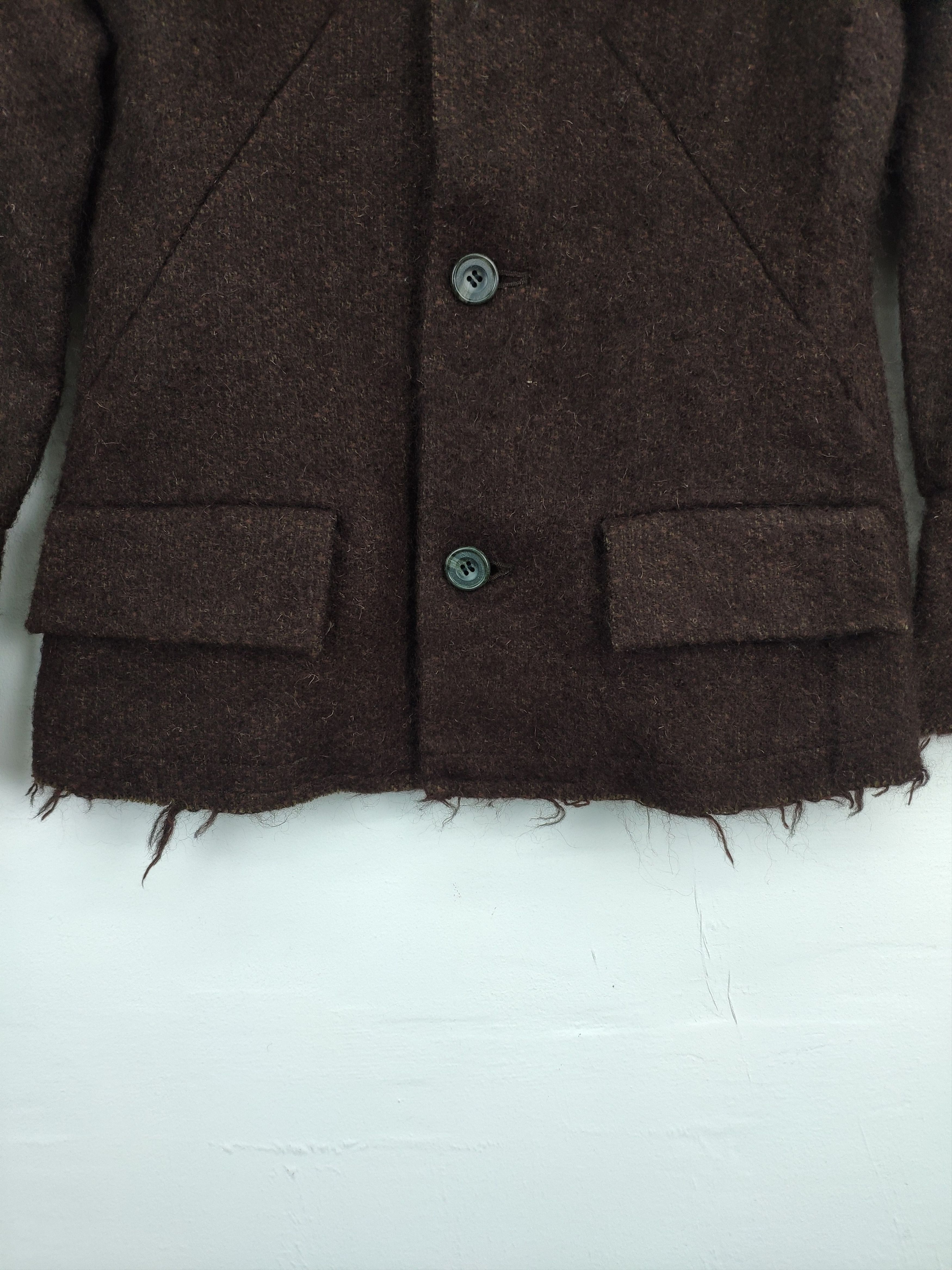 Designer × Yohji Yamamoto A/W 1995 Yohji Yamamoto Pour Homme Wool Jacket Cropped Size S / US 4 / IT 40 - 12 Thumbnail