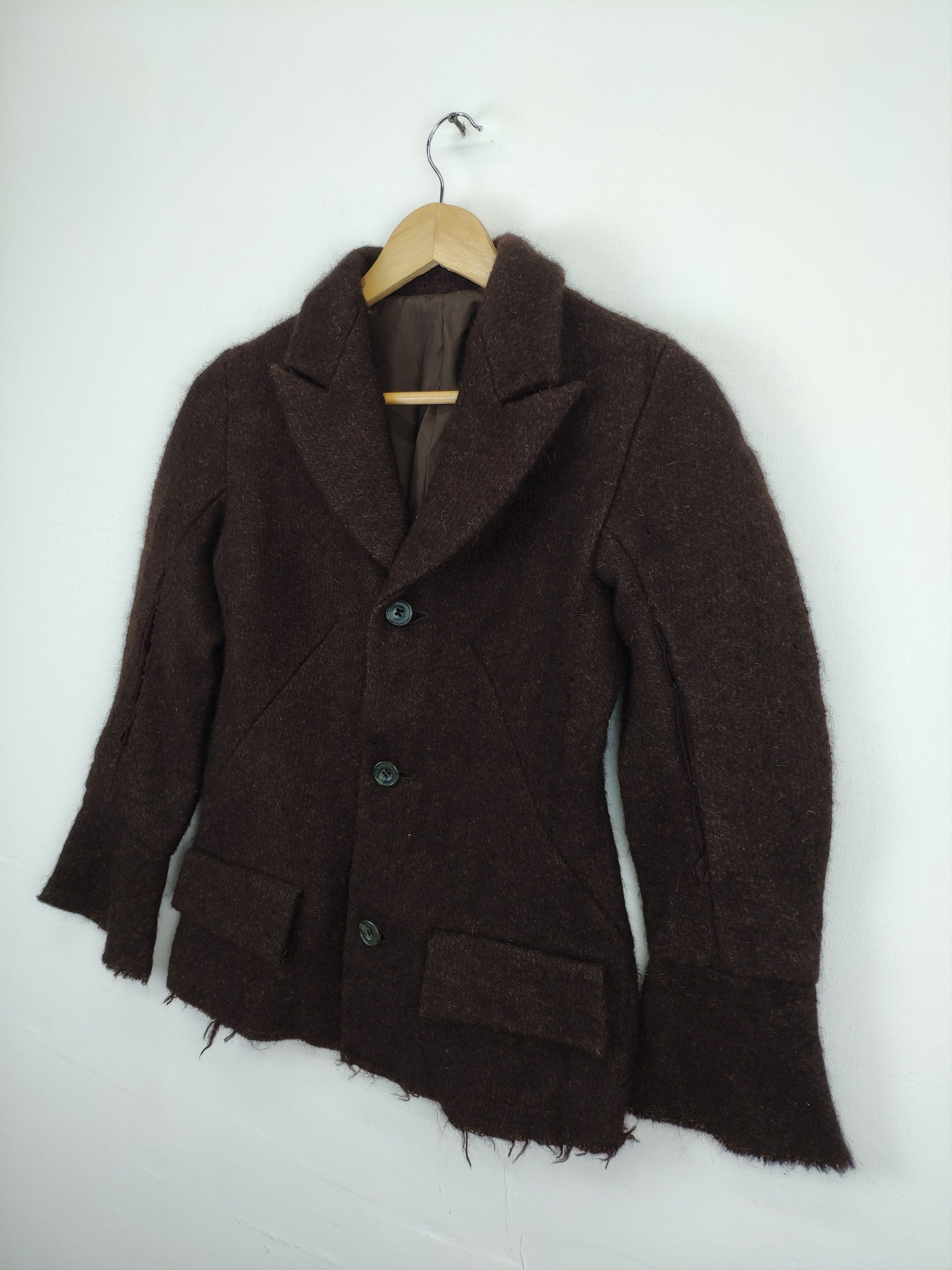 Designer × Yohji Yamamoto A/W 1995 Yohji Yamamoto Pour Homme Wool Jacket Cropped Size S / US 4 / IT 40 - 6 Thumbnail