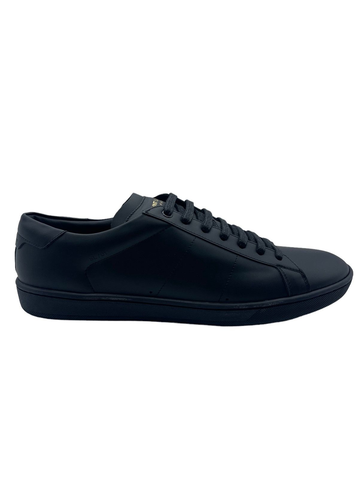 靴 Saint Laurent Paris [SL/01] 43 🆕️ SAINT LAURENT SL/01 Dark Gray LEATHER LOW-TOP Sneakers