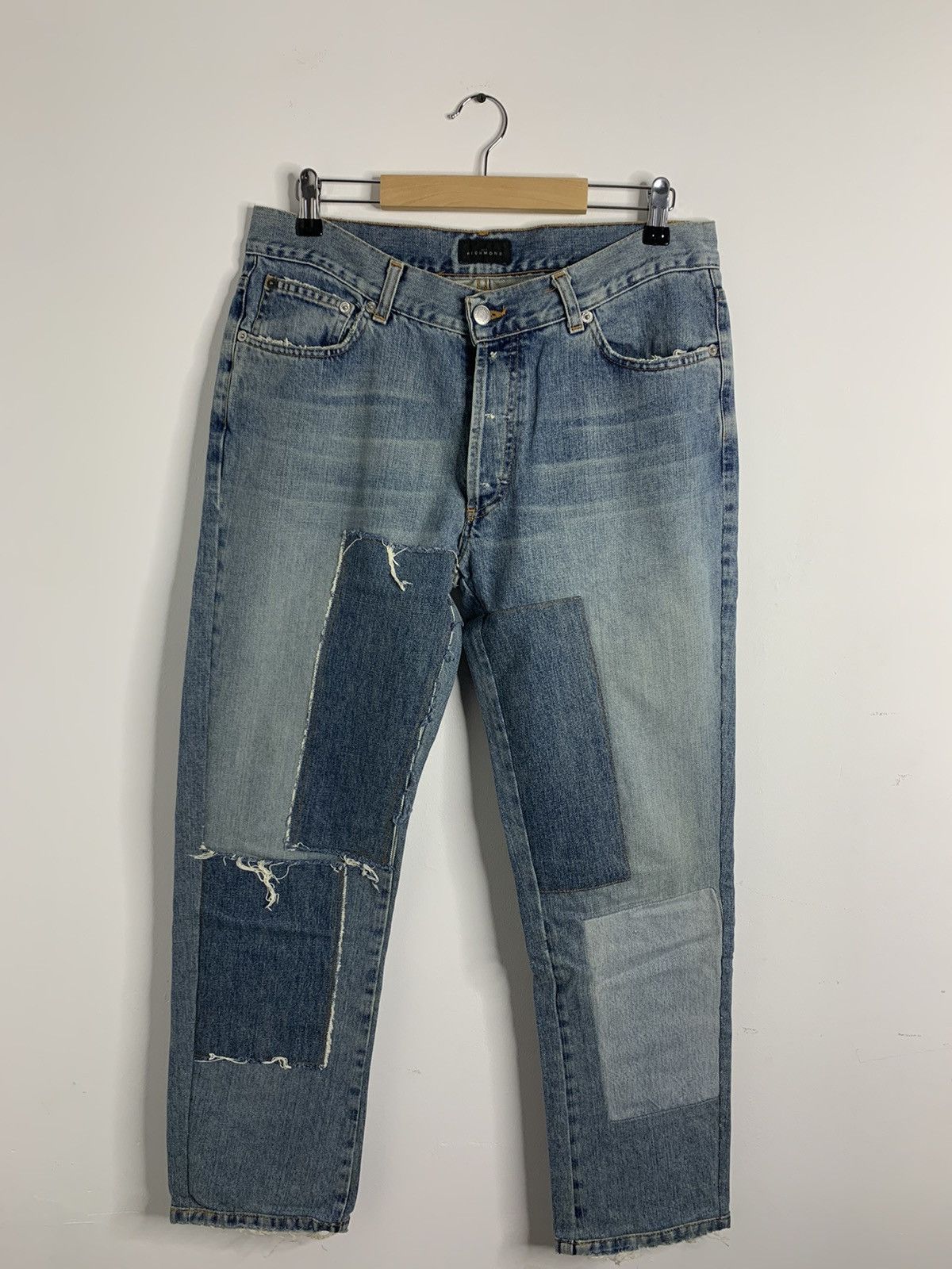 John Richmond John Richmond Patchwork Jeans Size US 32 / EU 48 - 1 Thumbnail