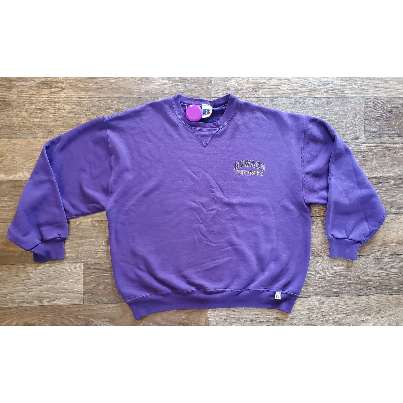 Vintage Howard University Russell Purple sale Crewneck Sweater XL