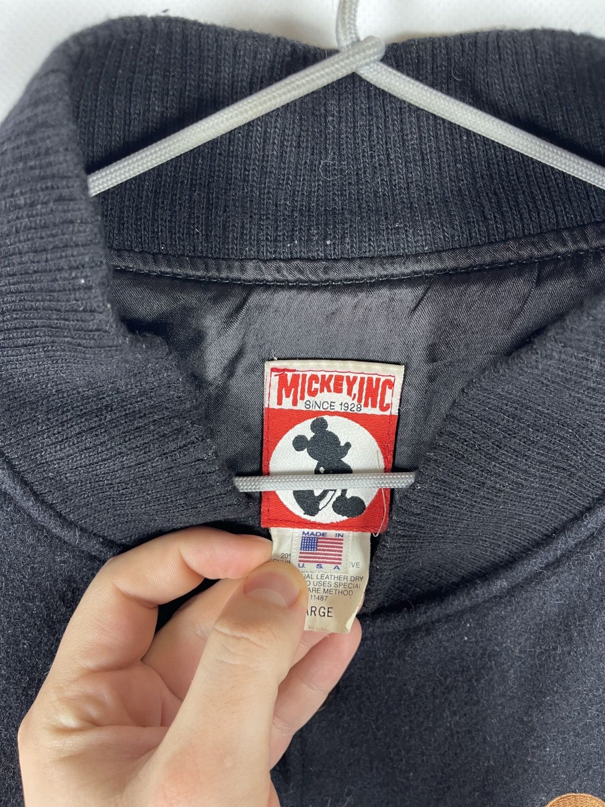 Mickey Inc Mickey inc Mouse vintage made in USA wool leather varsity Size US XL / EU 56 / 4 - 10 Thumbnail