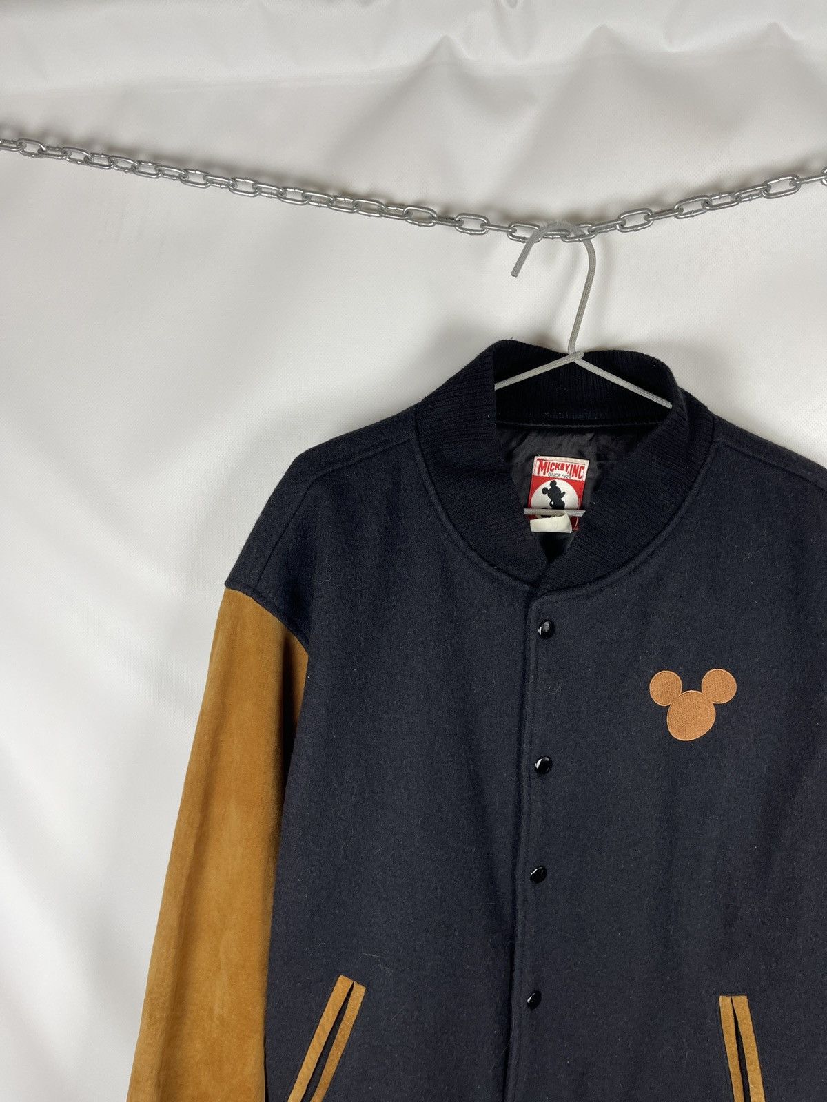 Mickey Inc Mickey inc Mouse vintage made in USA wool leather varsity Size US XL / EU 56 / 4 - 3 Thumbnail