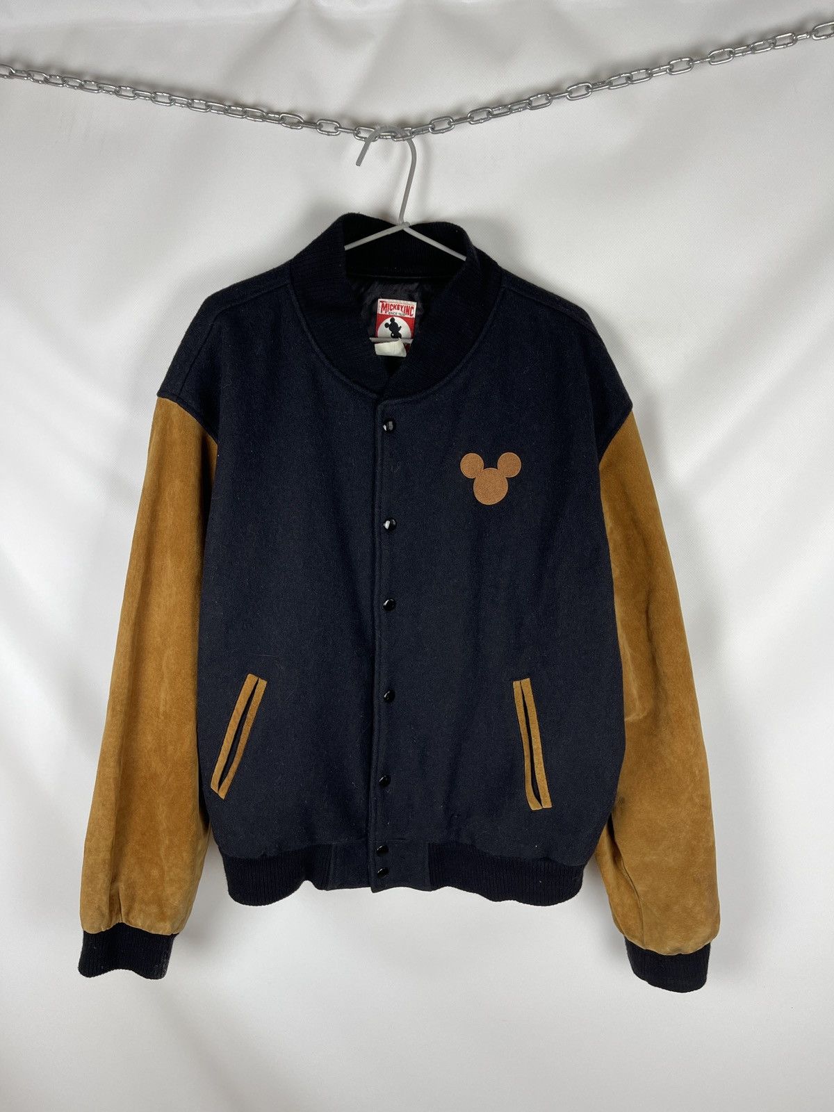 Mickey Inc Mickey inc Mouse vintage made in USA wool leather varsity Size US XL / EU 56 / 4 - 1 Thumbnail