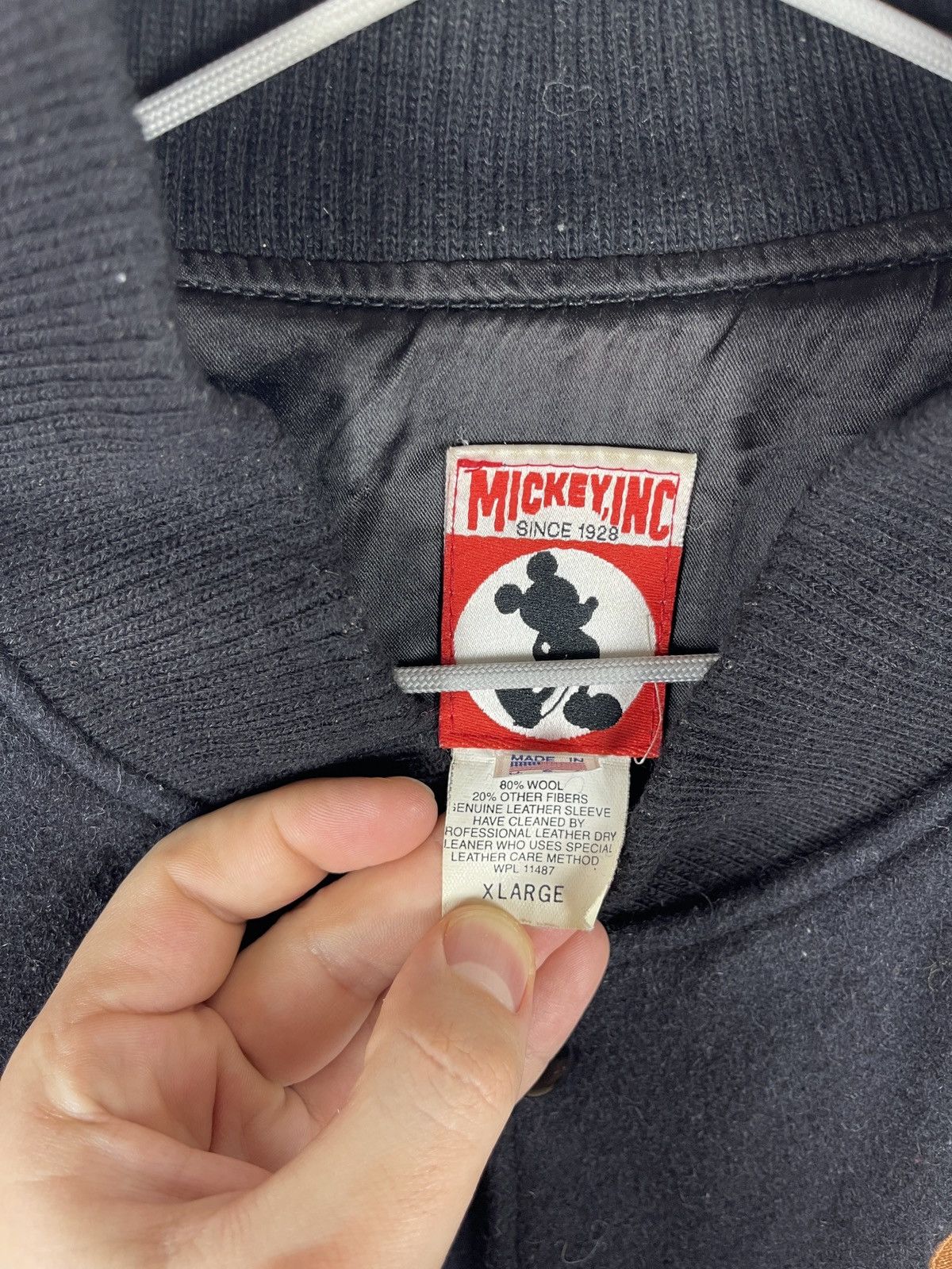 Mickey Inc Mickey inc Mouse vintage made in USA wool leather varsity Size US XL / EU 56 / 4 - 11 Thumbnail
