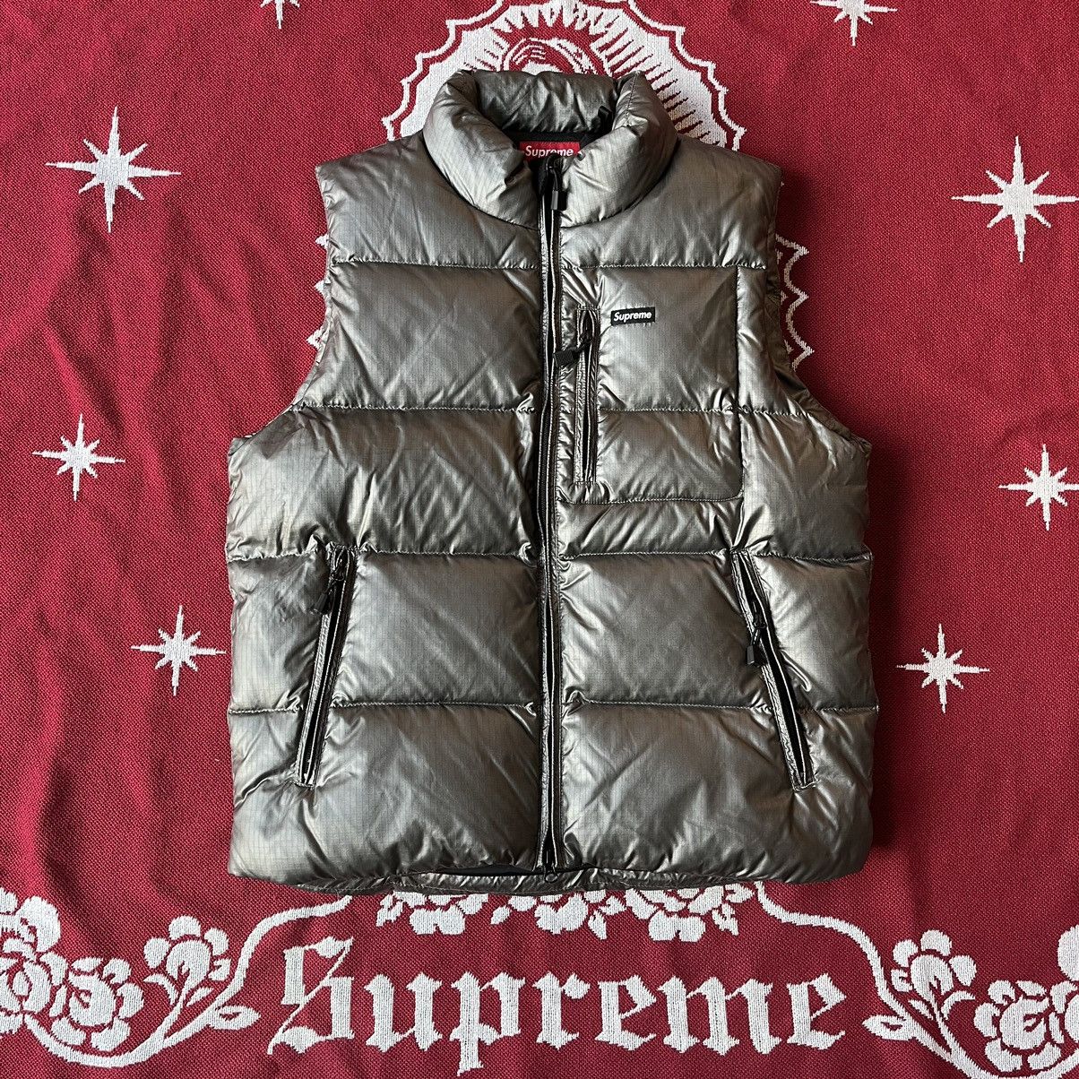 Supreme Used FW13 Supreme Silver Ski Vest Small Box Logo Size L | Grailed