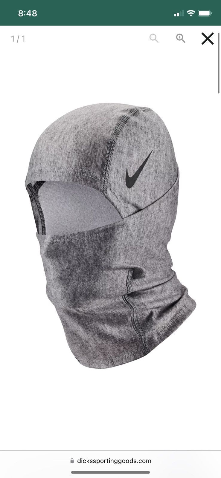 Nike Nike ski mask grey Grailed