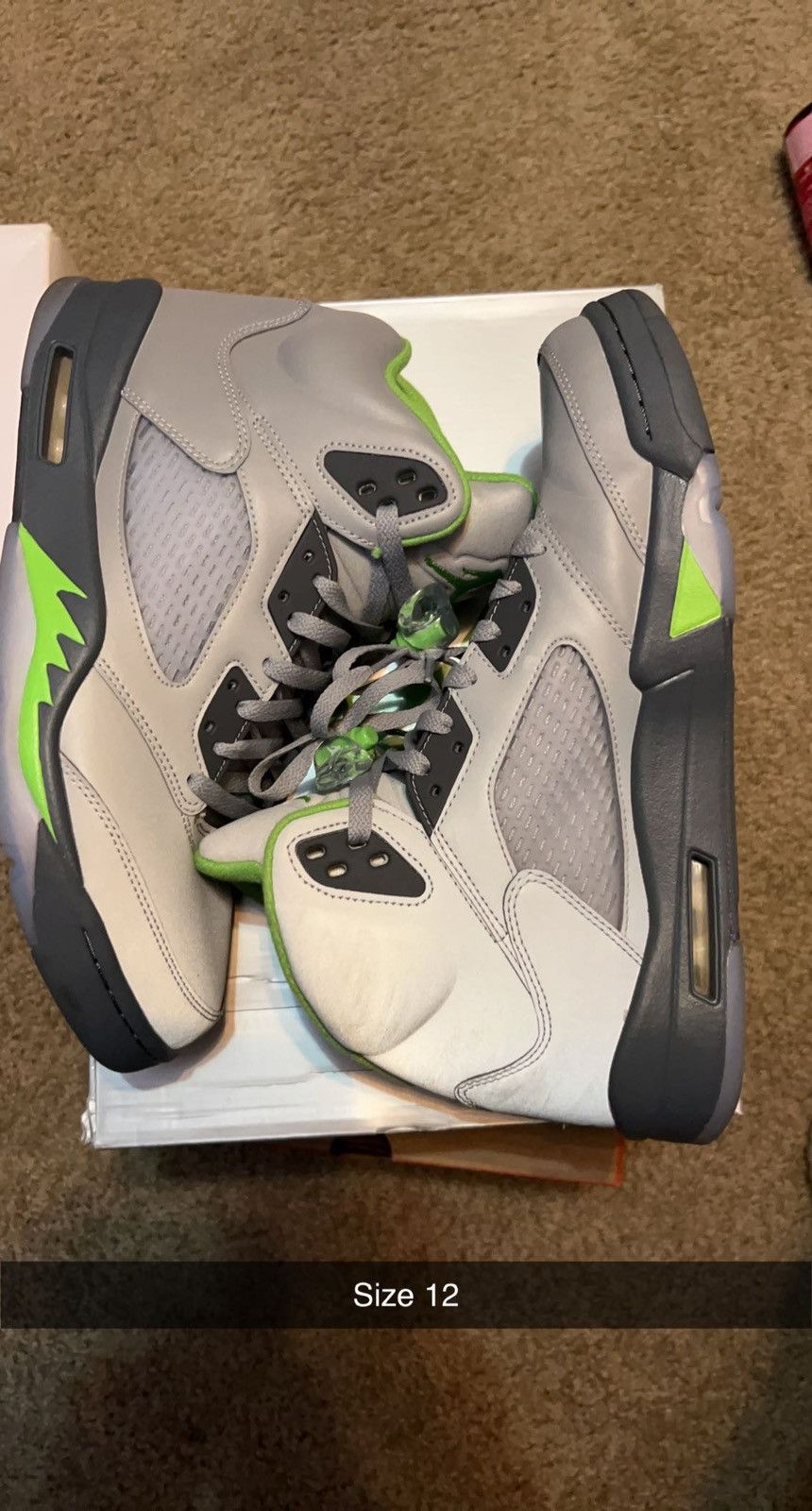 Nike Jordan 5 Green Bean Size US 12 / EU 45 - 6 Thumbnail