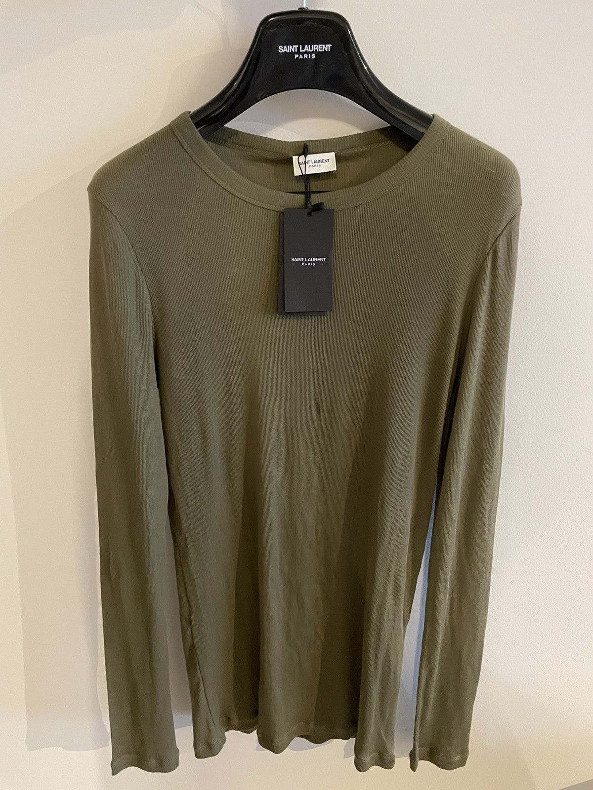 Hedi Slimane × Saint Laurent Paris × Yves Saint Laurent Rare Super Runway Elastic Stretch “Homeless” Sweater Shirt Size US L / EU 52-54 / 3 - 21 Thumbnail