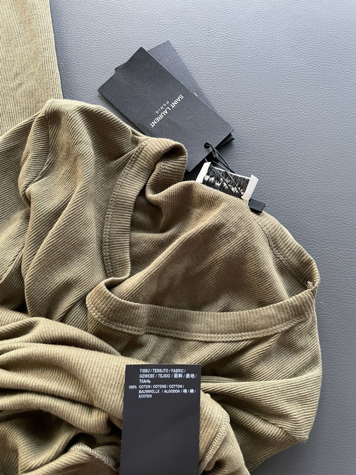 Hedi Slimane × Saint Laurent Paris × Yves Saint Laurent Rare Super Runway Elastic Stretch “Homeless” Sweater Shirt Size US L / EU 52-54 / 3 - 7 Thumbnail