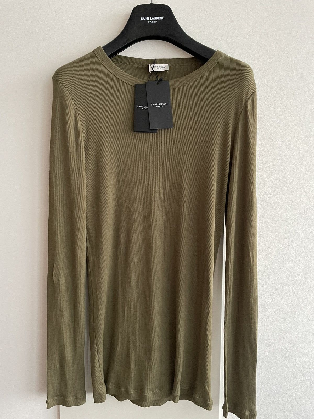 Hedi Slimane × Saint Laurent Paris × Yves Saint Laurent Rare Super Runway Elastic Stretch “Homeless” Sweater Shirt Size US L / EU 52-54 / 3 - 1 Thumbnail