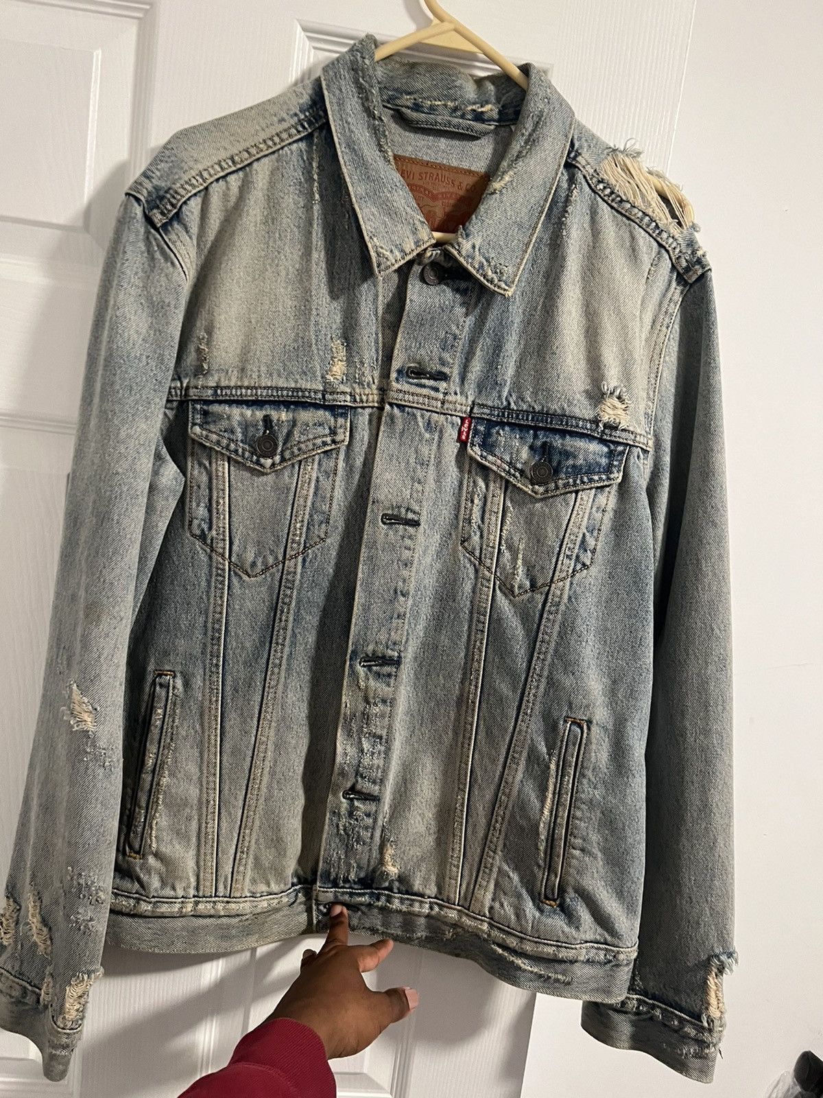 Levi's RARE Travis Scott Birds In The Trap Demin Jacket Size US L / EU 52-54 / 3 - 2 Thumbnail