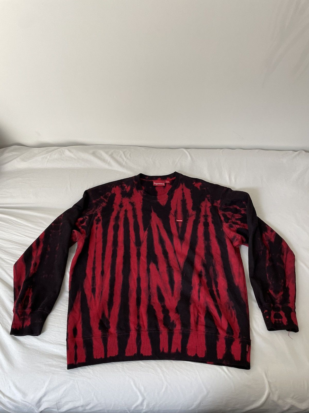 Supreme Supreme Small Box Crewneck Red Tie Dye | Grailed