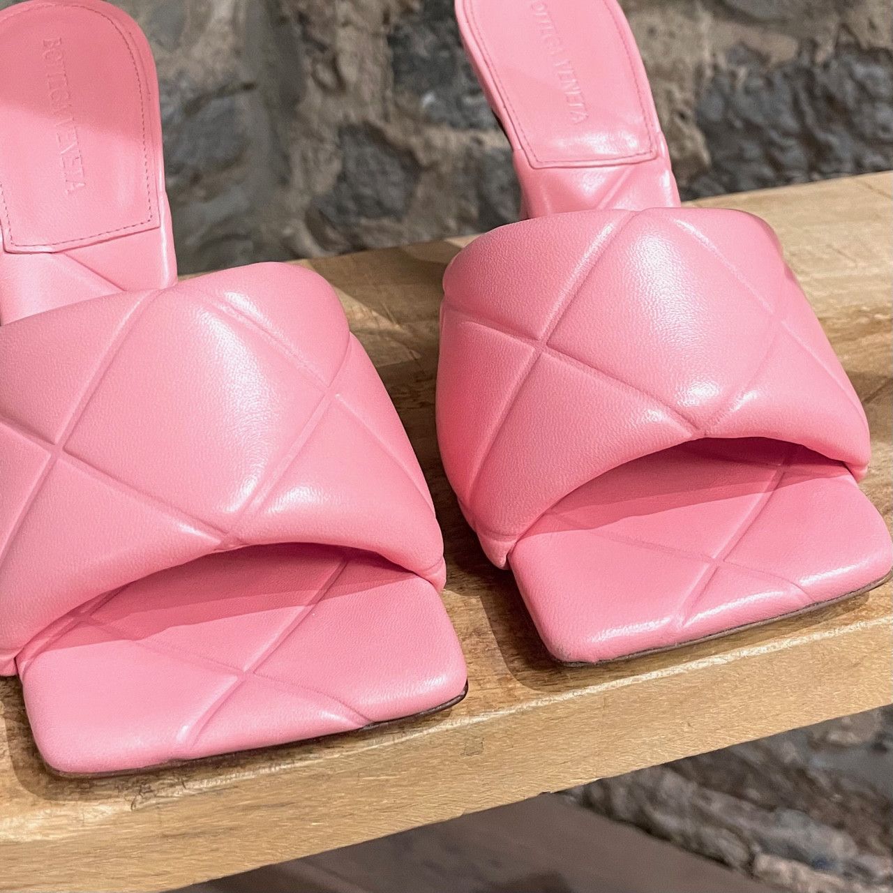 Bottega Veneta Bottega Veneta Pink Leather The Rubber Lido Heeled Sandals Size US 8 / IT 38 - 4 Thumbnail
