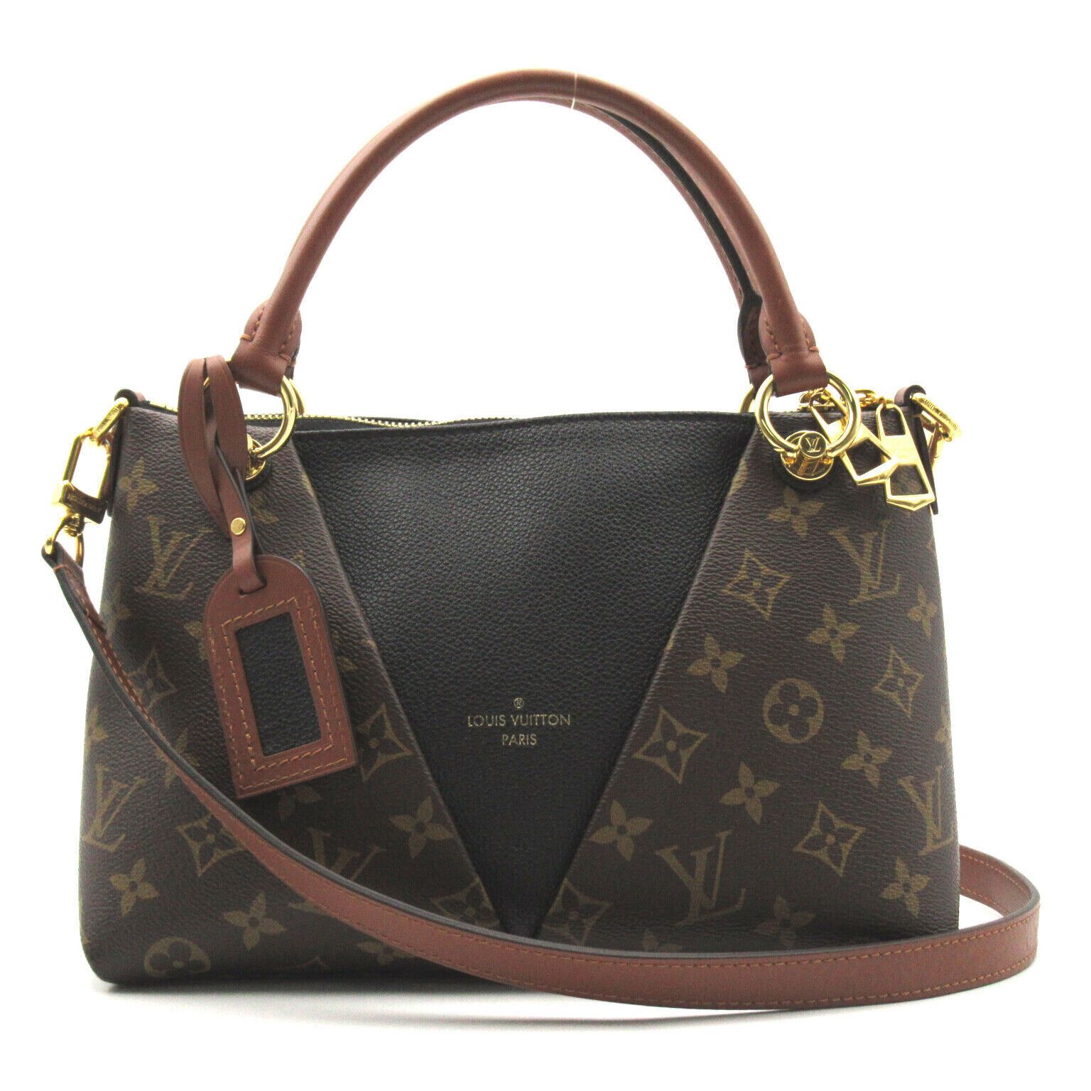Louis Vuitton V Tote BB 2way Shoulder Crossbody Bag Monogram Noir GHW