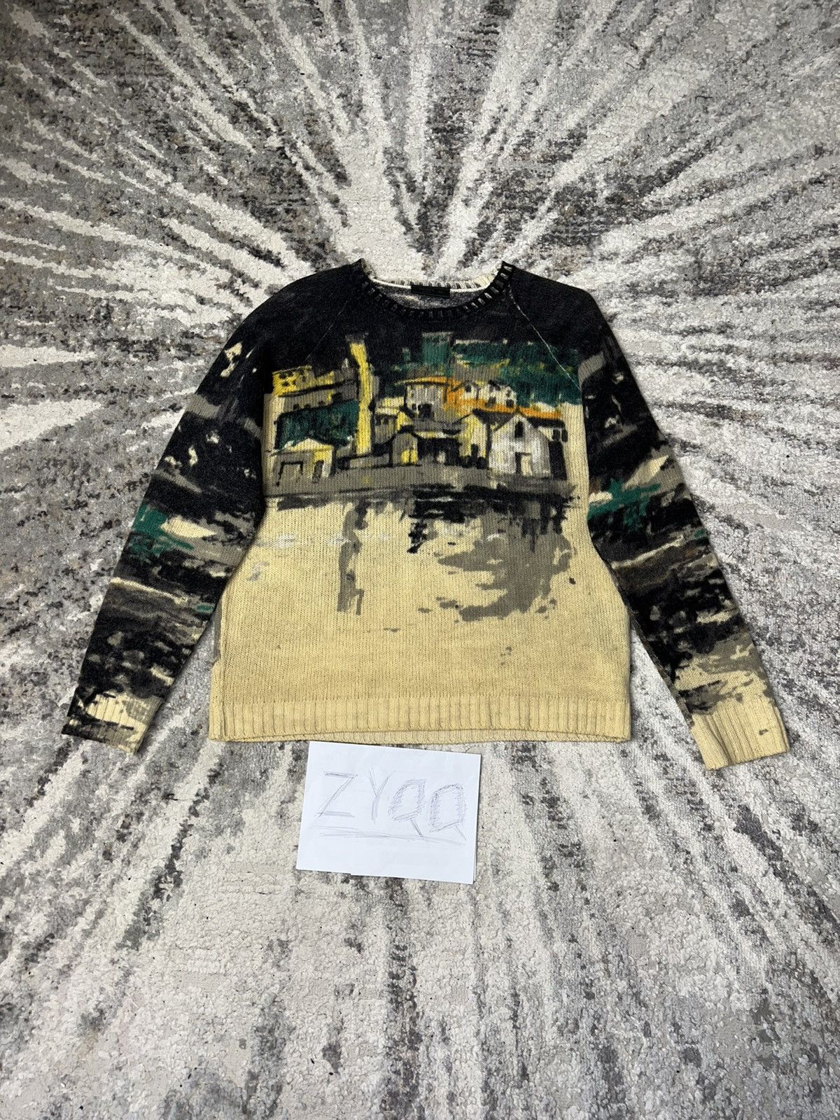 Prada Prada AW17 Shetland Village wool sweater Size US L / EU 52-54 / 3 - 1 Thumbnail