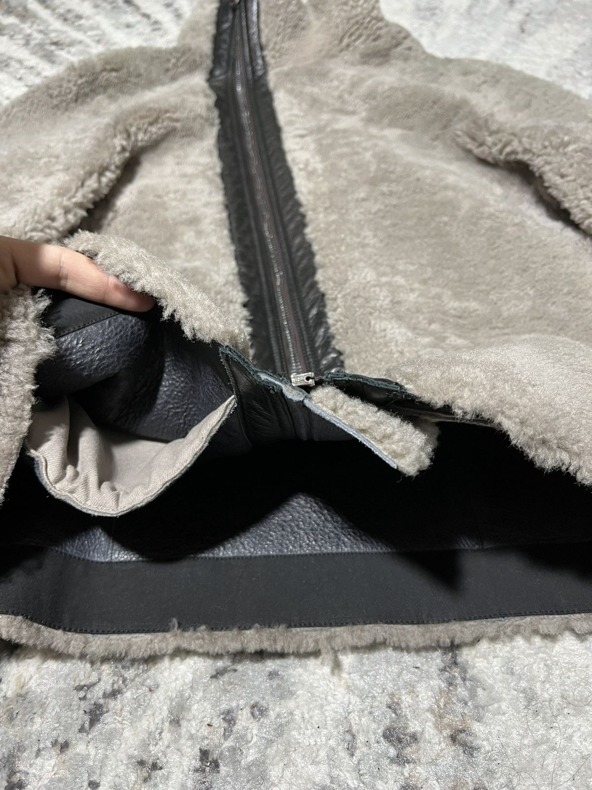 Rick Owens LAST DROP 🍷Rick Owens Shearling Jacket Asymmetric Zip Size US L / EU 52-54 / 3 - 5 Thumbnail