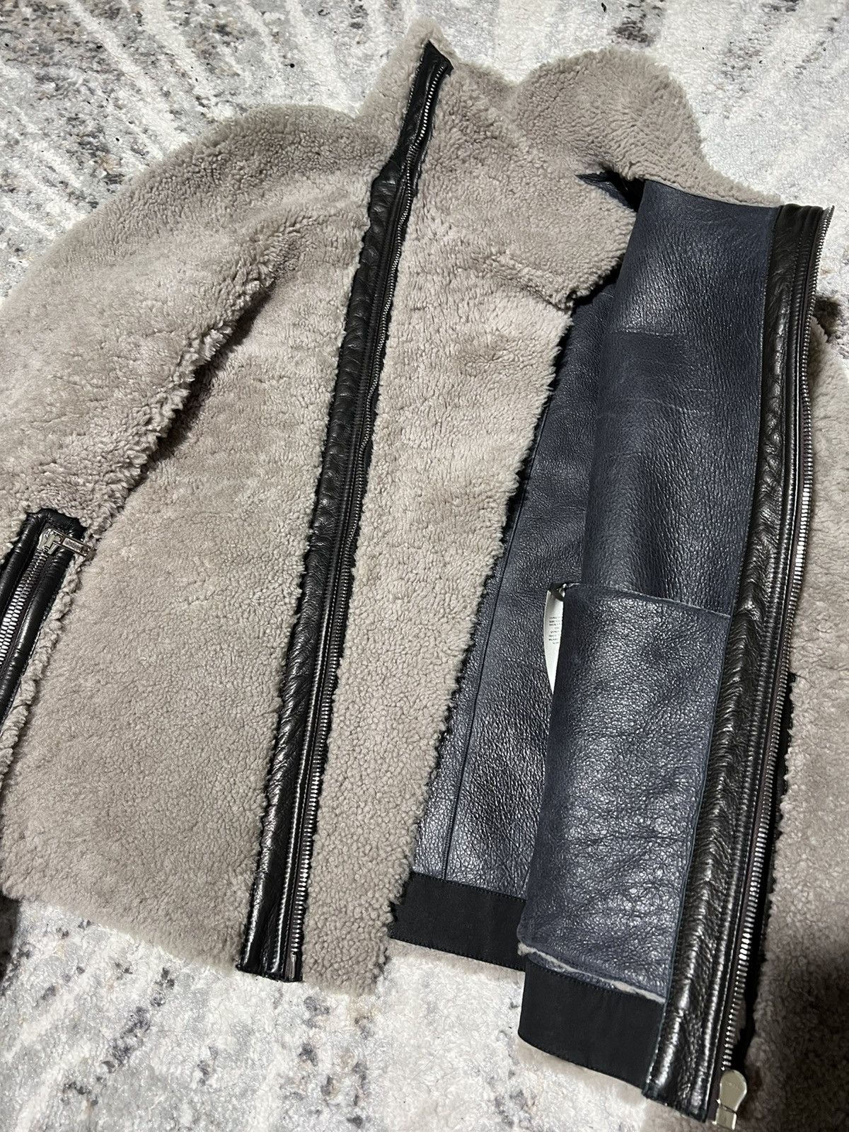 Rick Owens LAST DROP 🍷Rick Owens Shearling Jacket Asymmetric Zip Size US L / EU 52-54 / 3 - 7 Thumbnail