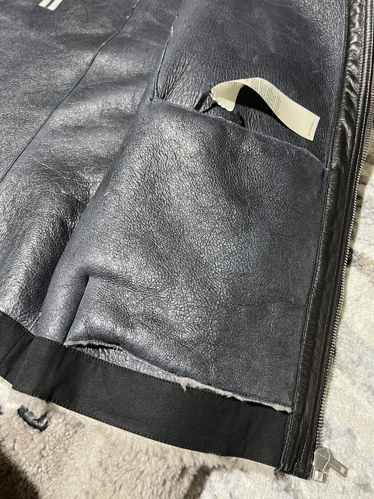 Rick Owens LAST DROP 🍷Rick Owens Shearling Jacket Asymmetric Zip Size US L / EU 52-54 / 3 - 10 Thumbnail
