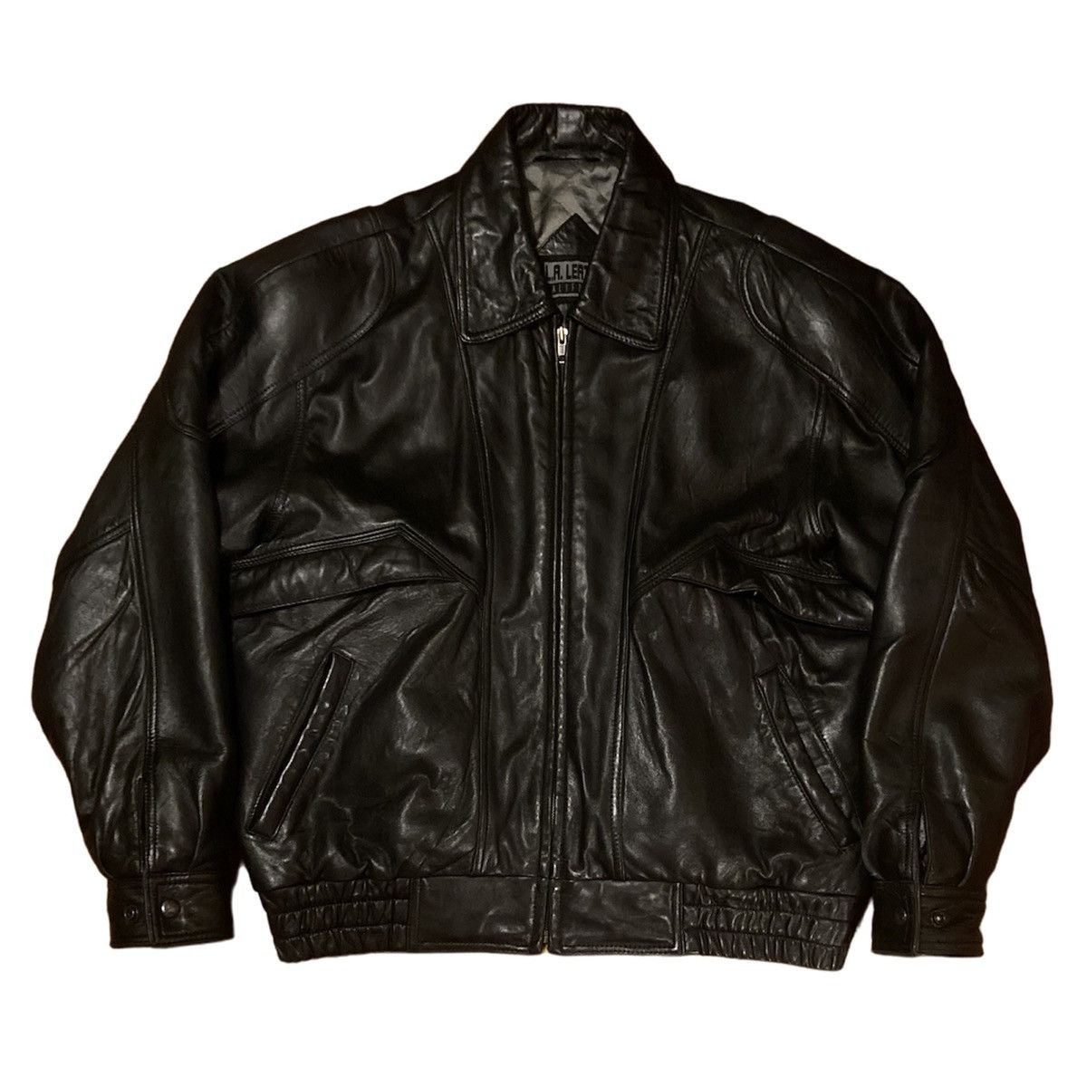 Vintage 1990s L.A. Leather Jacket Size US M / EU 48-50 / 2 - 1 Thumbnail