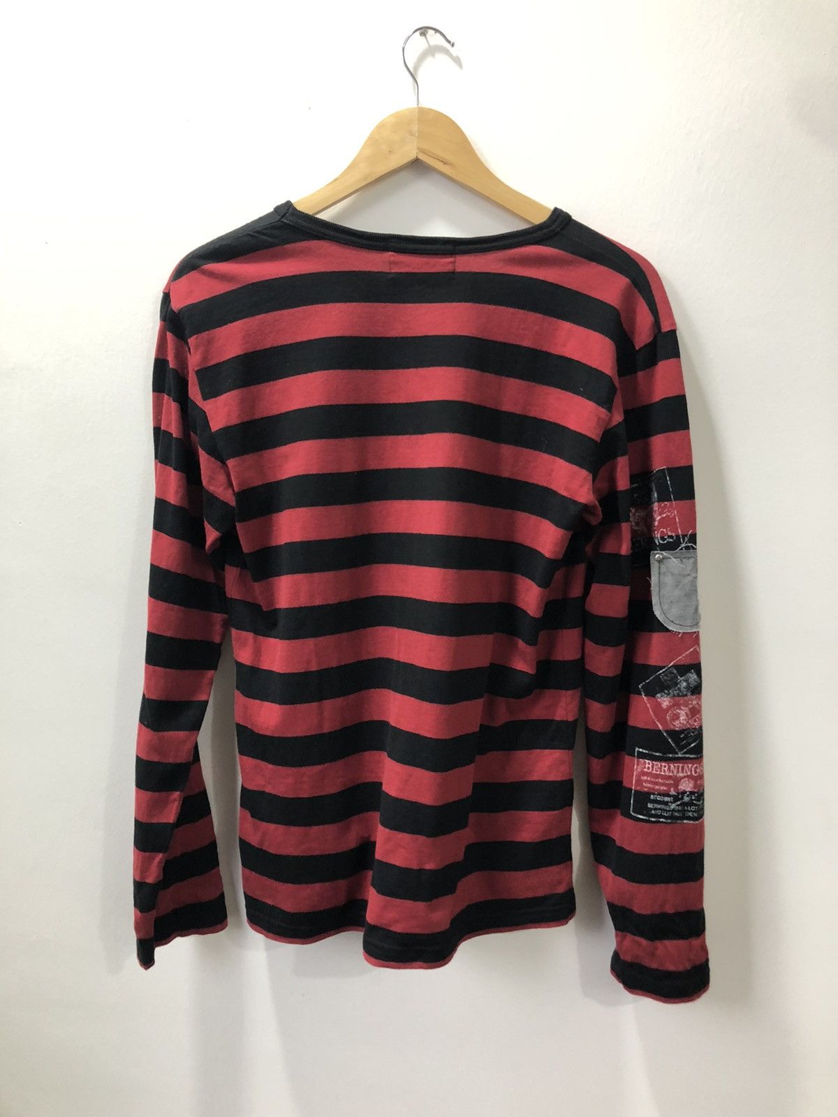 Japanese Brand Berning-Sho Studded Cross Patch Style Poem Printed Size US M / EU 48-50 / 2 - 3 Thumbnail