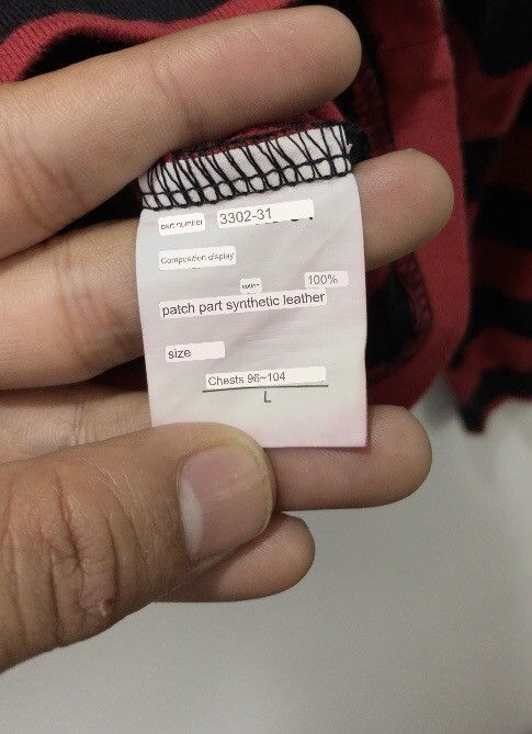 Japanese Brand Berning-Sho Studded Cross Patch Style Poem Printed Size US M / EU 48-50 / 2 - 10 Thumbnail