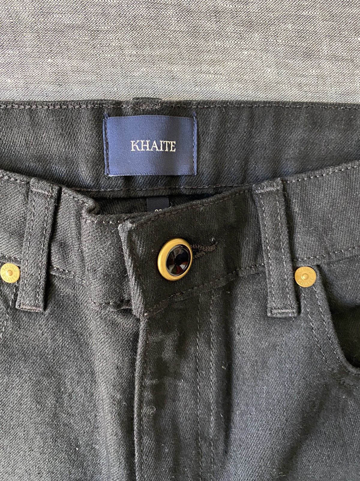 KHAITE KHAITE Danielle / Vanessa black denim jeans sz 26 Size 26" / US 2 / IT 38 - 2 Thumbnail