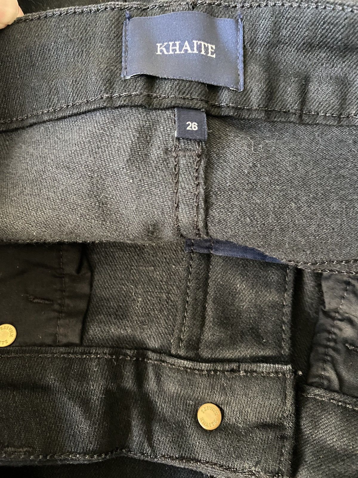 KHAITE KHAITE Danielle / Vanessa black denim jeans sz 26 Size 26" / US 2 / IT 38 - 3 Thumbnail