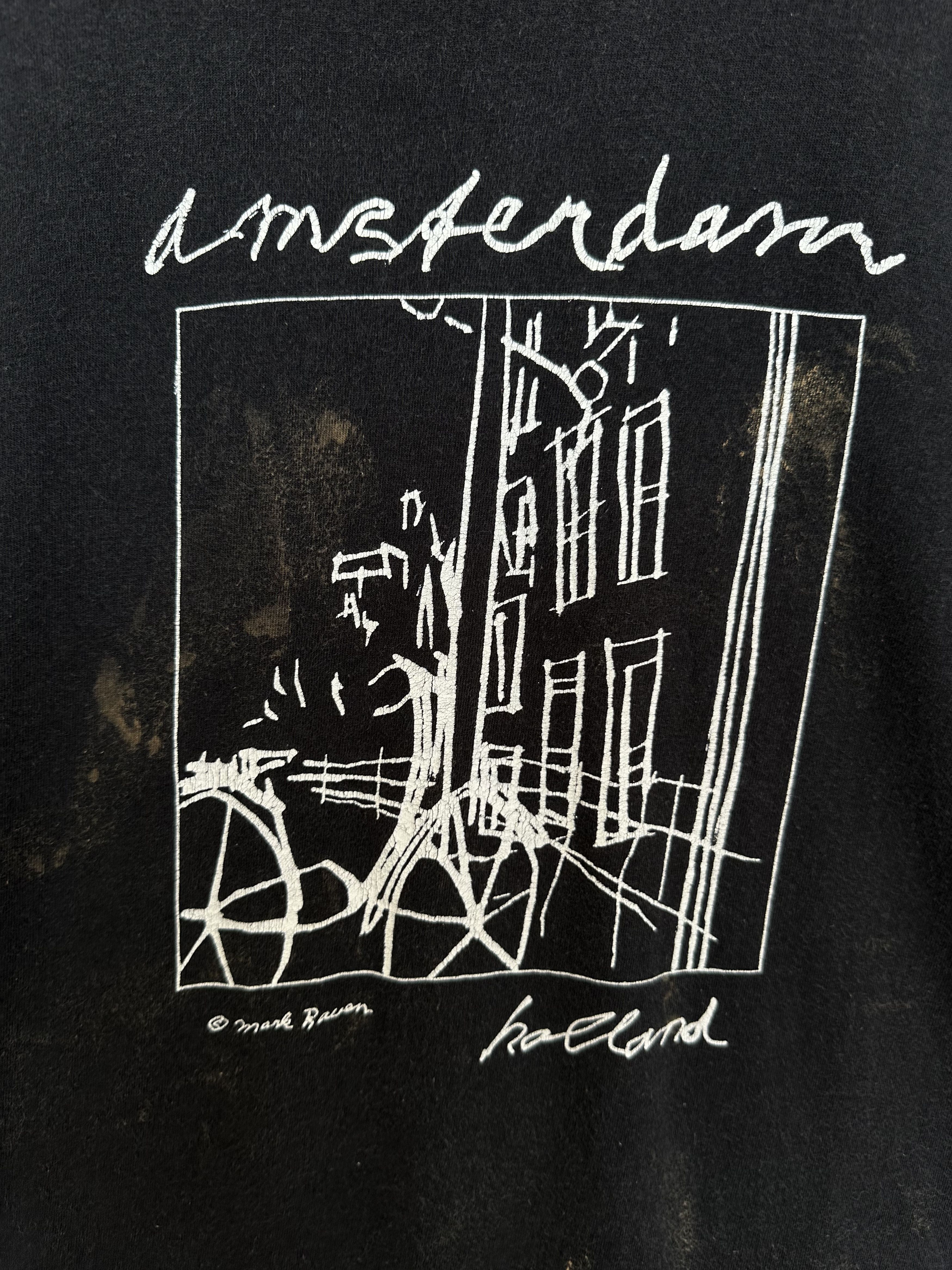 Vintage Vintage 90s Amsterdam Holland Art By Mark Tavern T-Shirt Size US L / EU 52-54 / 3 - 3 Thumbnail
